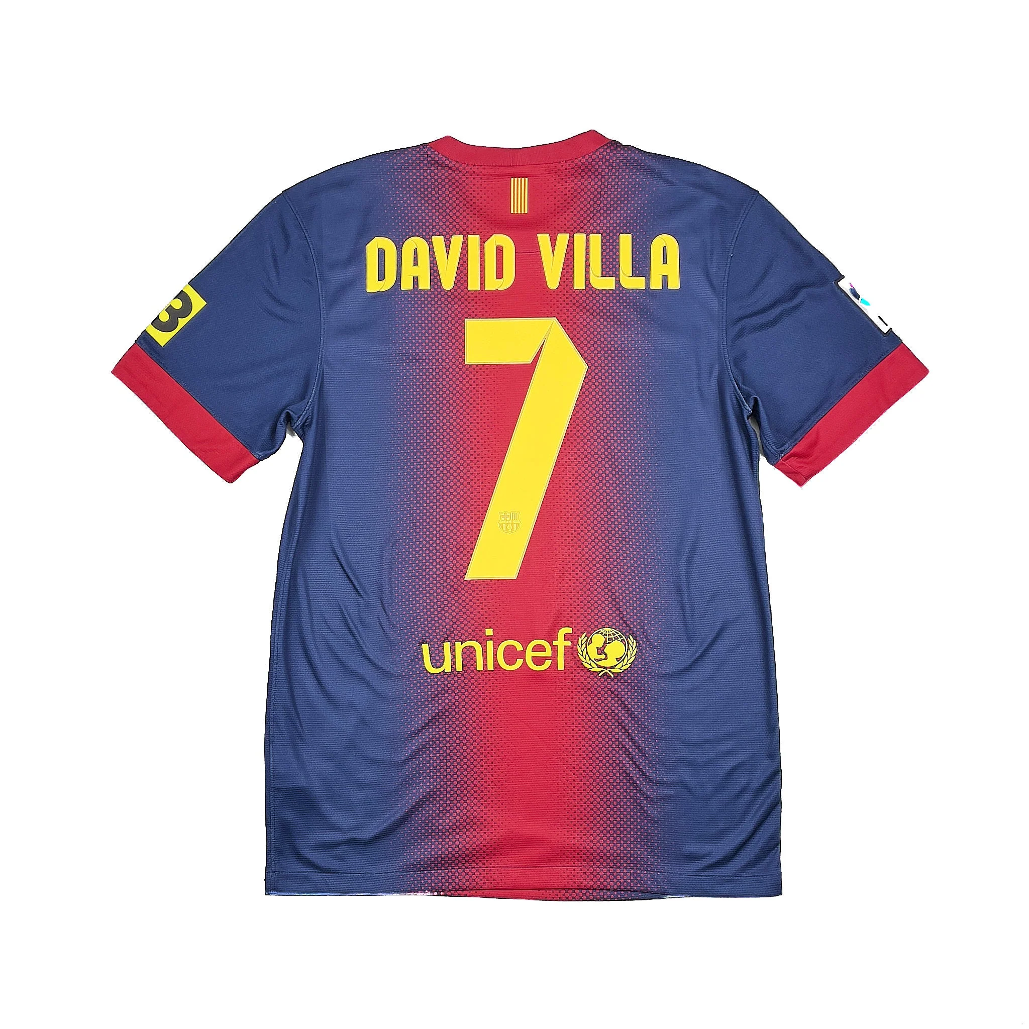 2012/13 Barcelona David Villa #7 Home Shirt (S) Nike - Image 3
