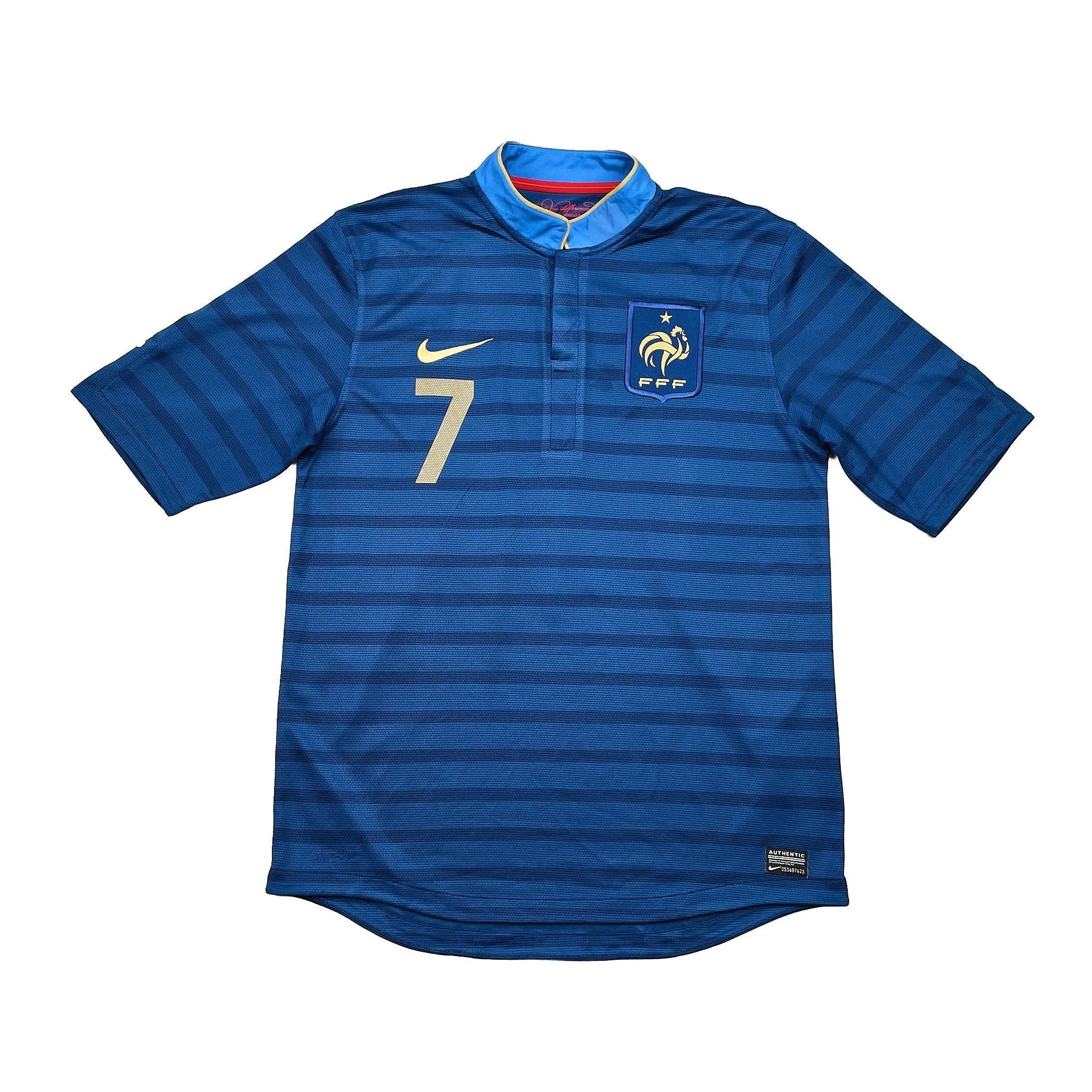 2012/13 France Ribery #7 Home Shirt (M) Nike - Image 2