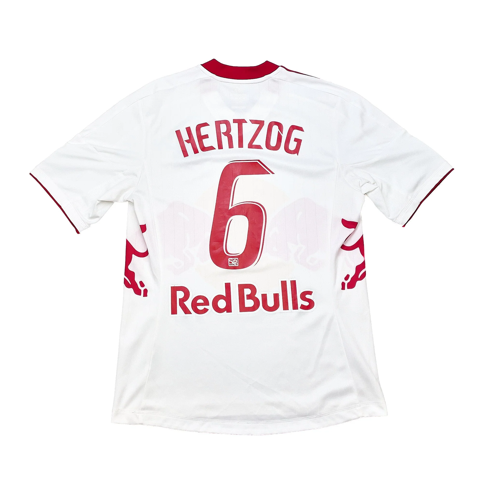 2012/13 New York Red Bulls Hertzog #6 *Player Issue* Home Shirt (L) Adidas - Image 3
