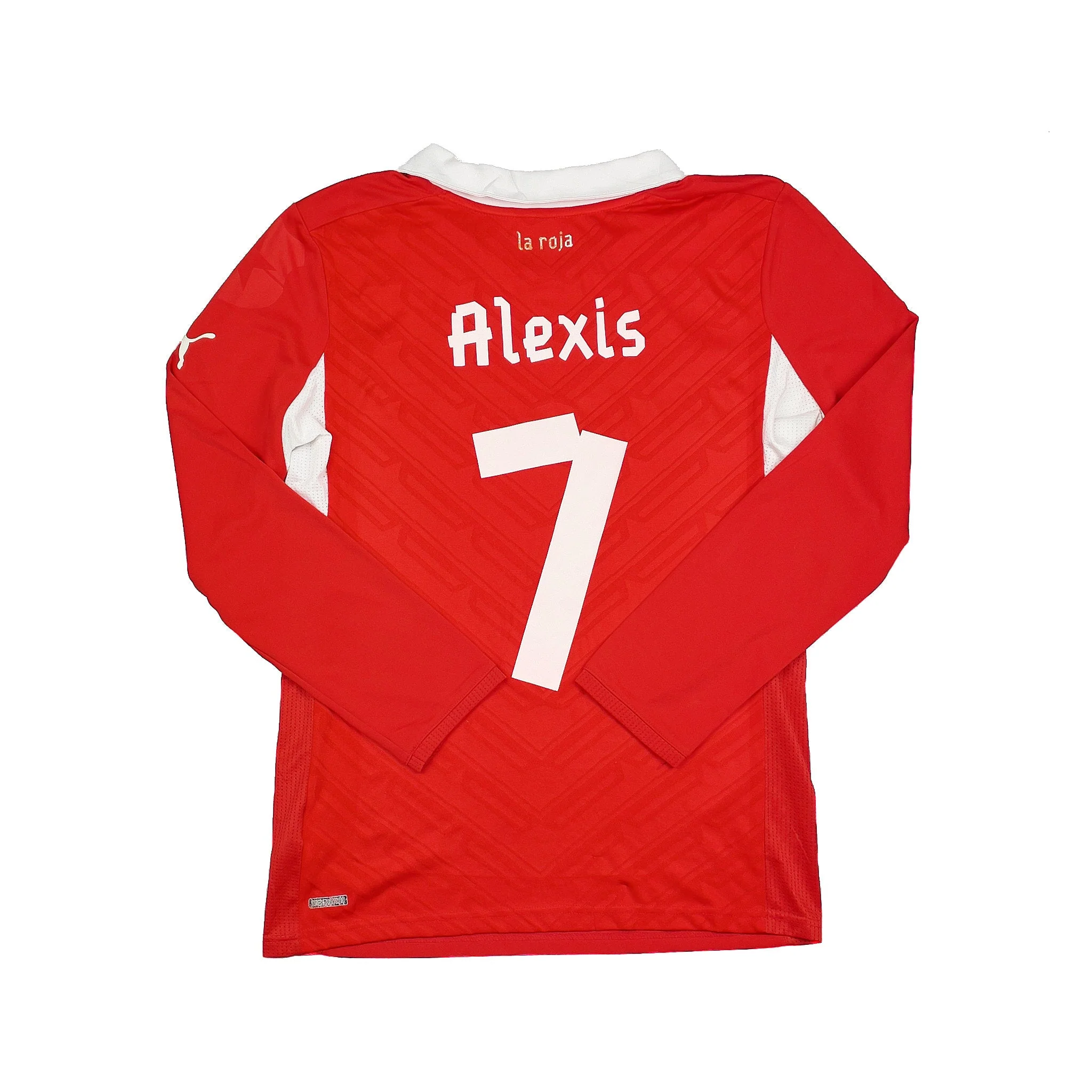 2012/14 Chile Alexis #7 *Player Issue* L/S Home Shirt (M) Puma - Image 3