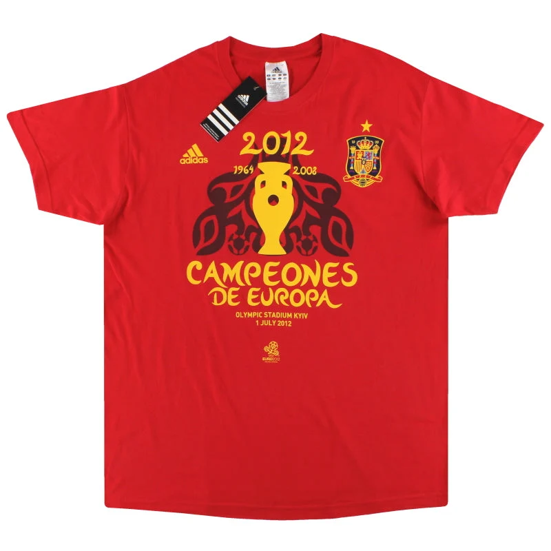 2012 Spain adidas 'Campeones De Europa' T-Shirt *BNIB* XL