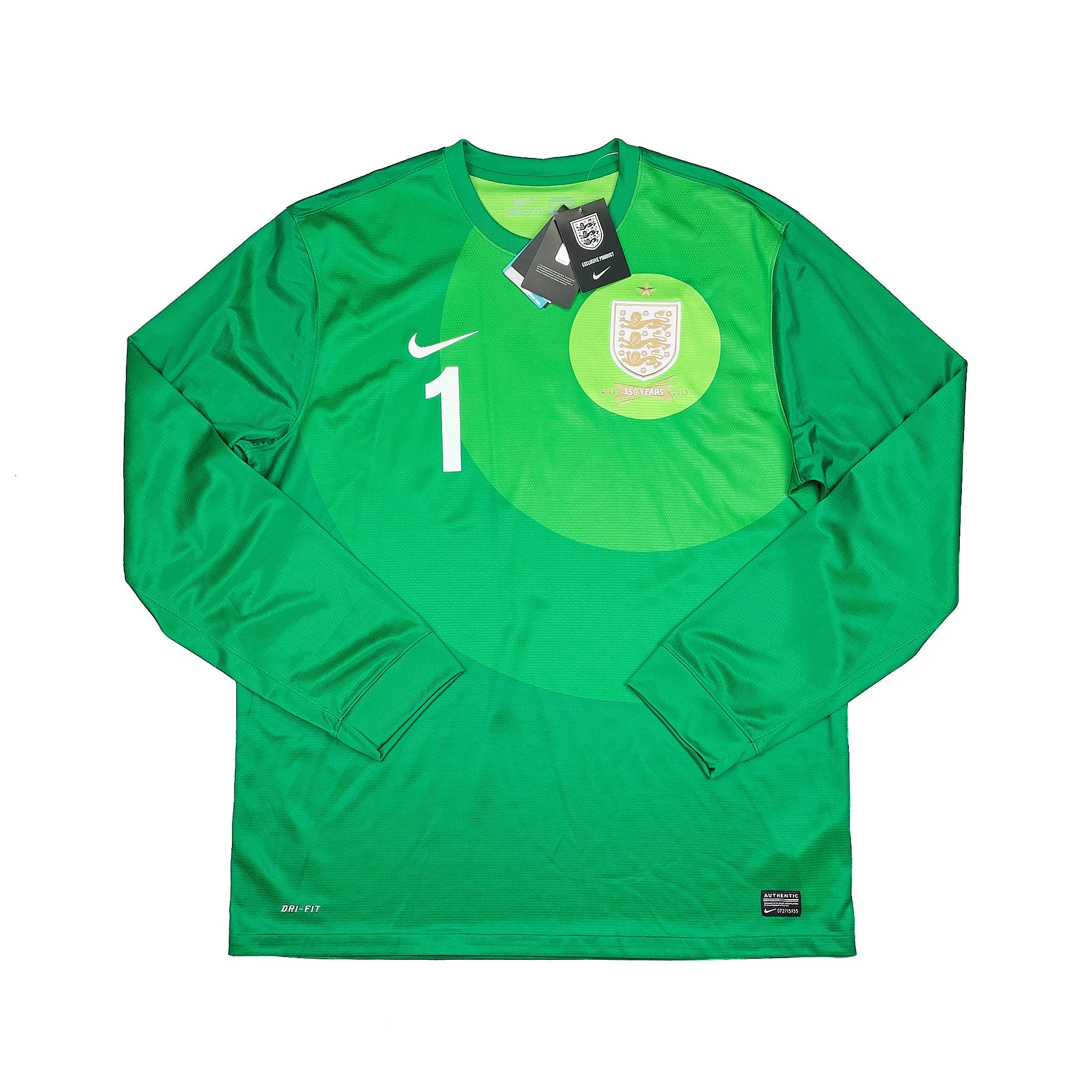 2013/14 England Hart #1 *150 Years* BNWT GK Shirt (XL) Nike - Image 3