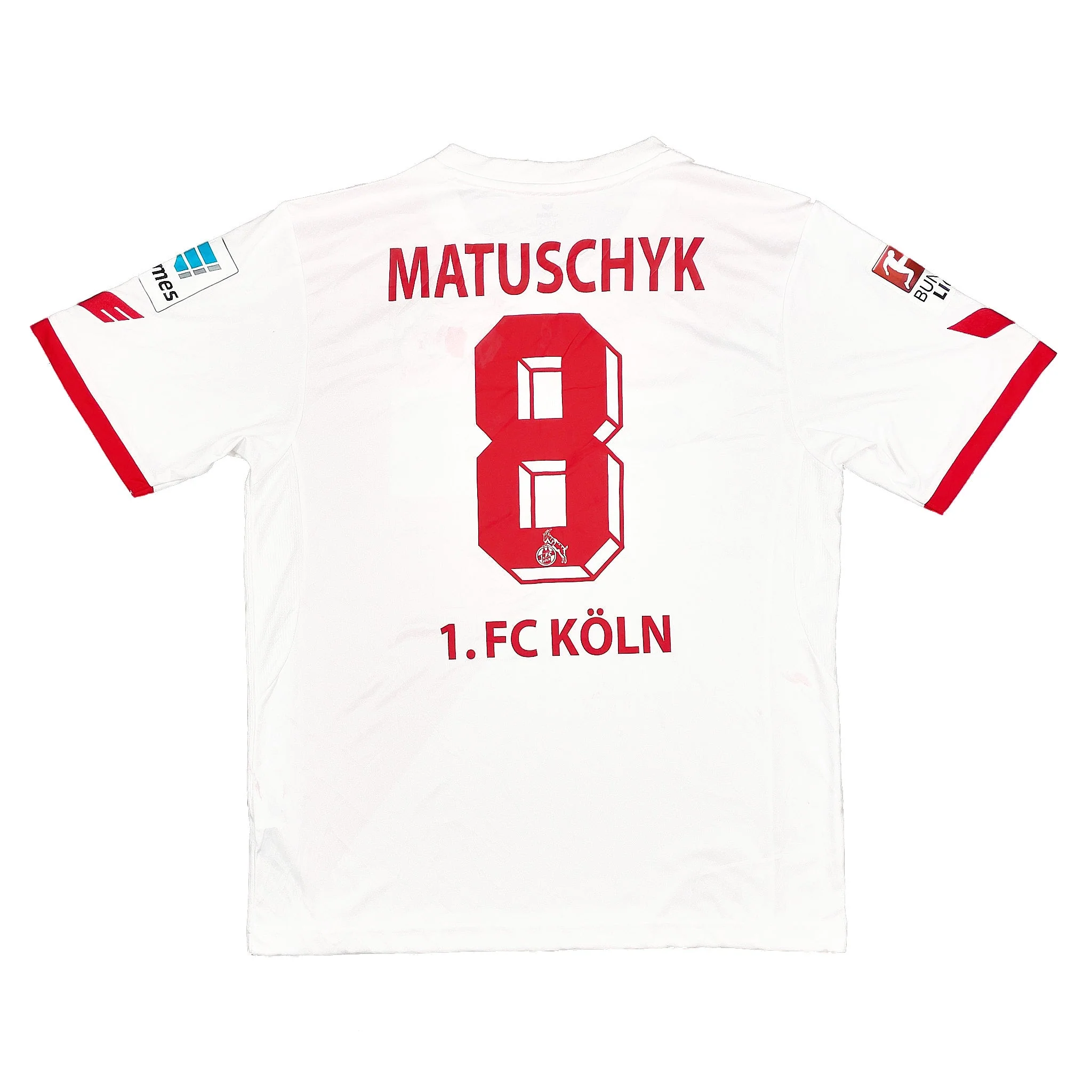 2014/15 FC Koln Matuszczyk #8 *Match Issued + Signed* Home Shirt (XL) Erima - Image 3