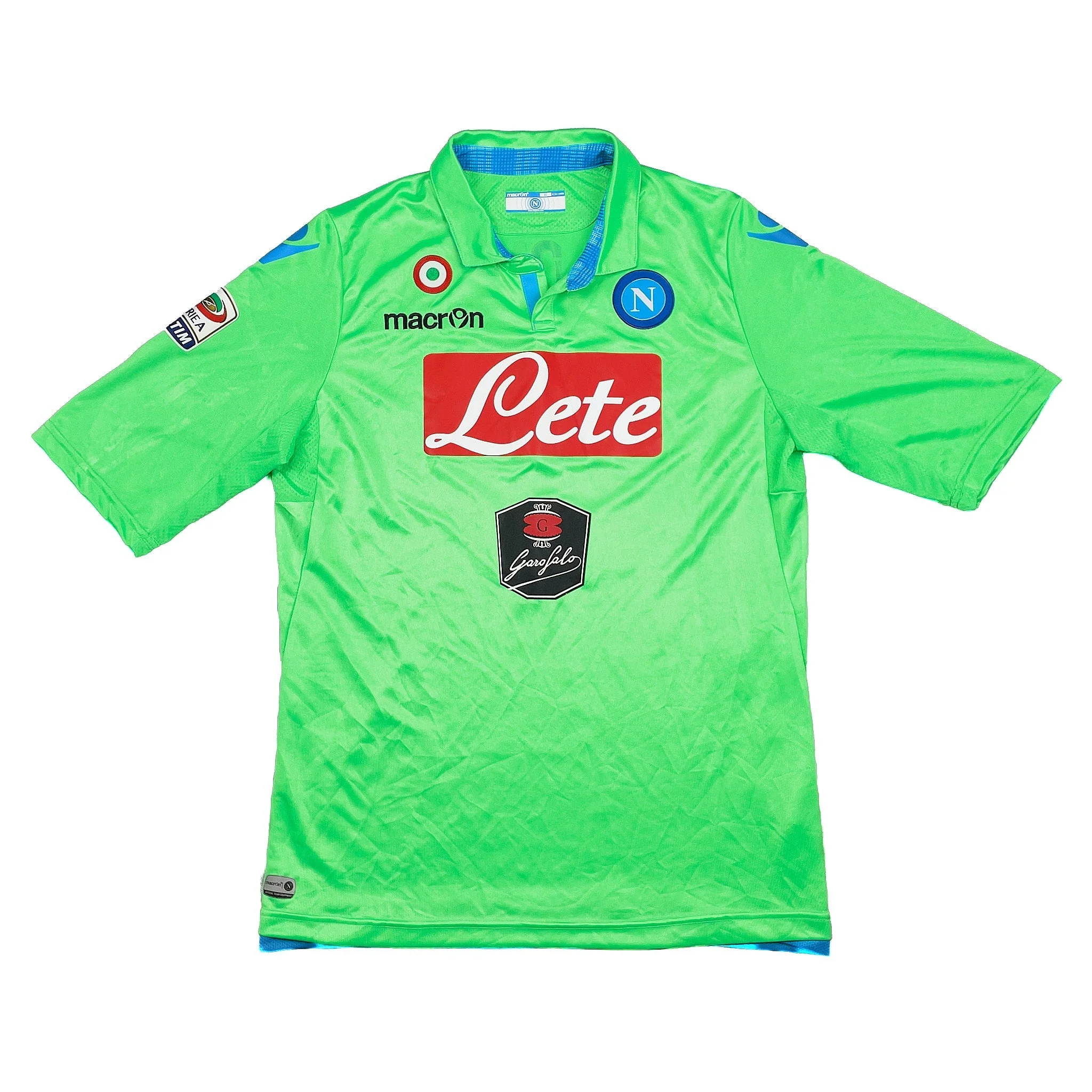 2014/15 Napoli Colombo #15 *Match Issue* GK Shirt (XL) Macron - Image 2