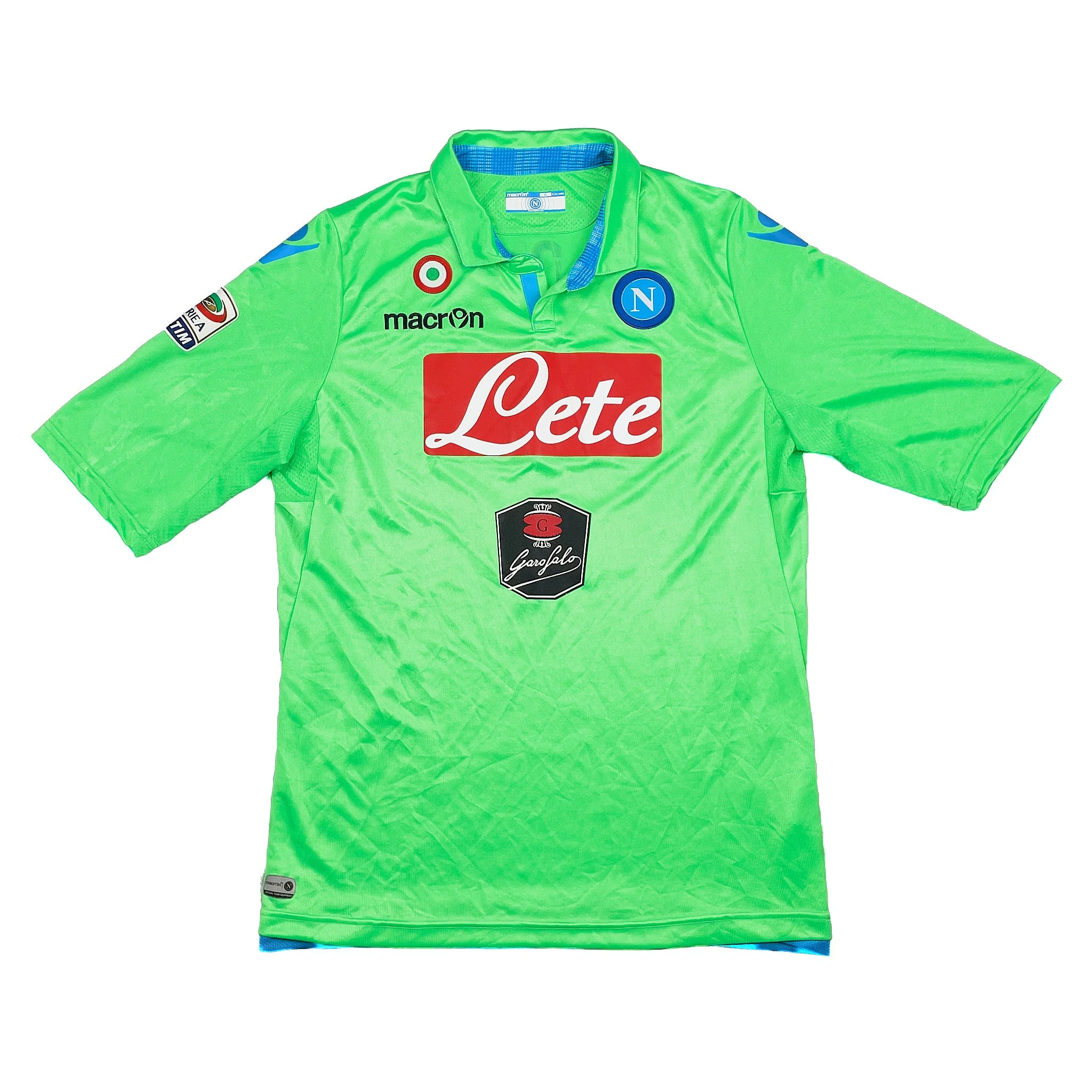 2014/15 Napoli Colombo #15 *Match Issue* GK Shirt (XL) Macron - Image 4