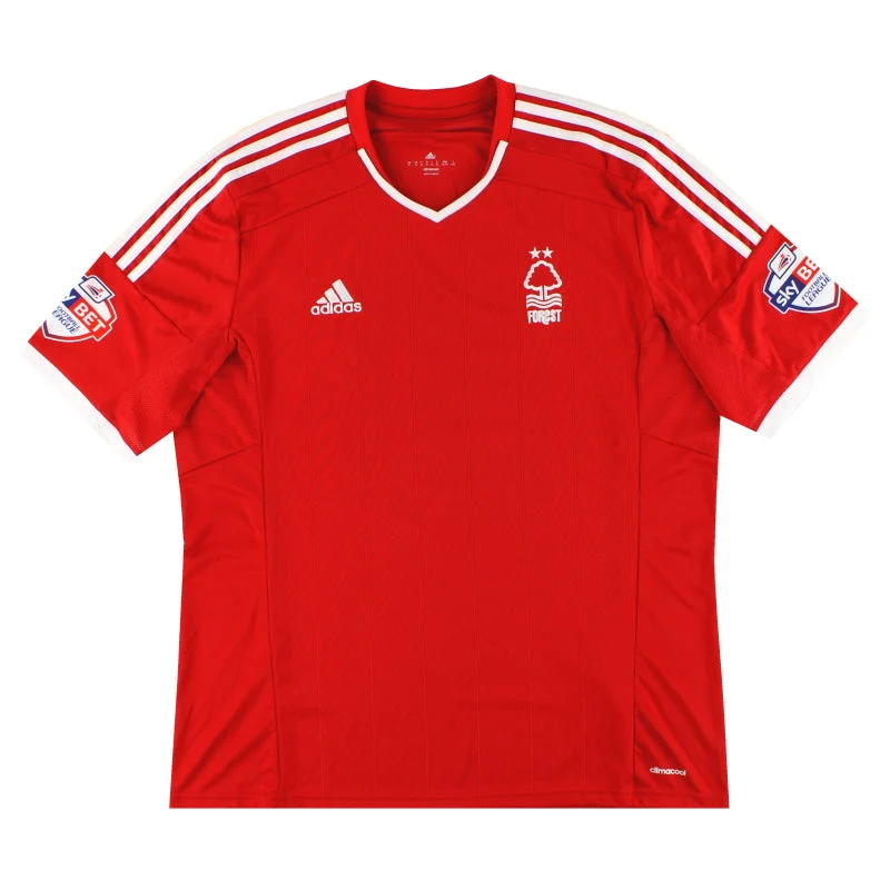 2014-15 Nottingham Forest adidas Match Issue Home Shirt Veldwijk #14 XL