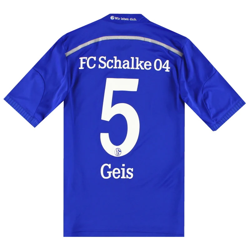 2014-16 Schalke adidas Home Shirt Geis #5 S