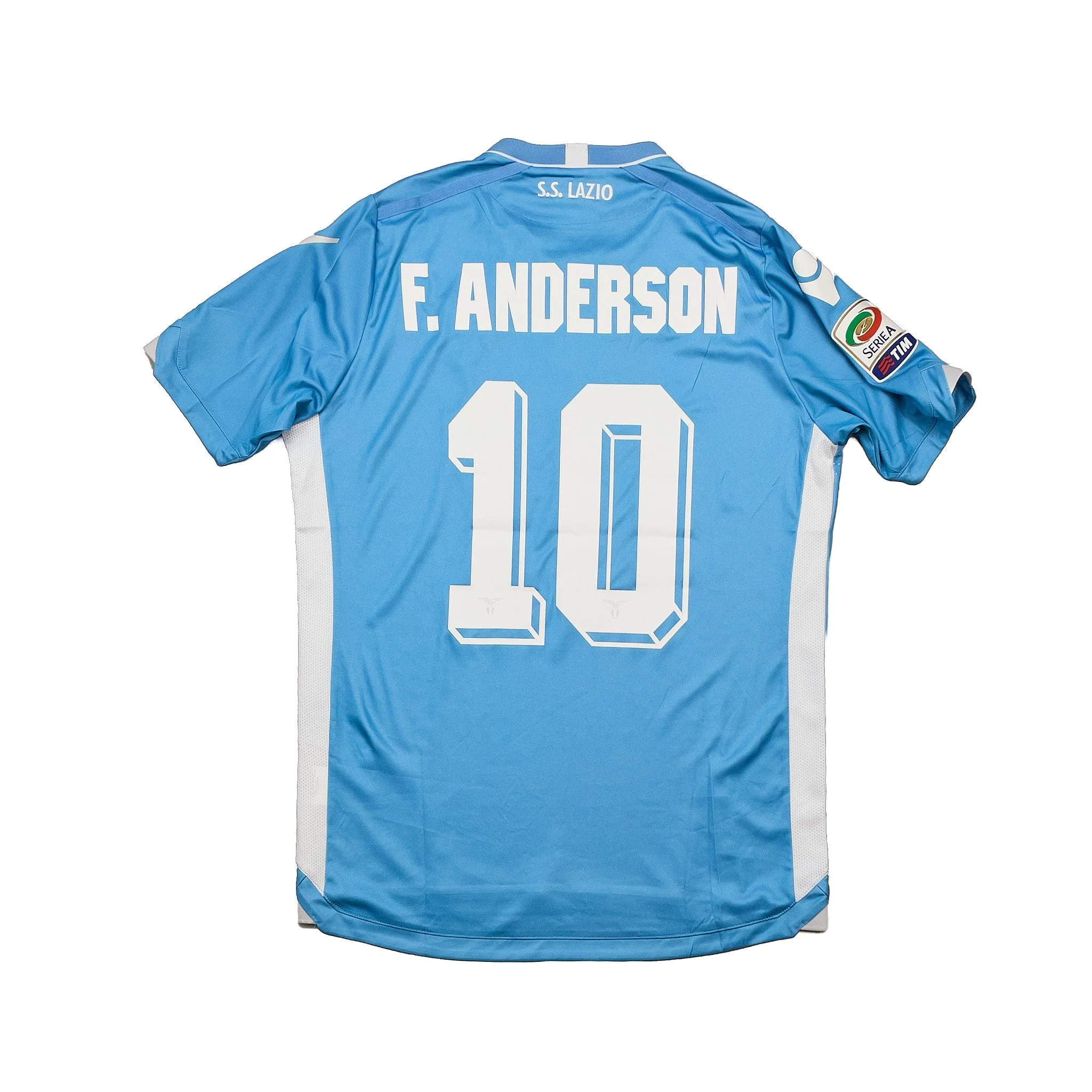 2015/16 Lazio F.Anderson #10 *Match Issue* Home Shirt (M) Macron - Image 3