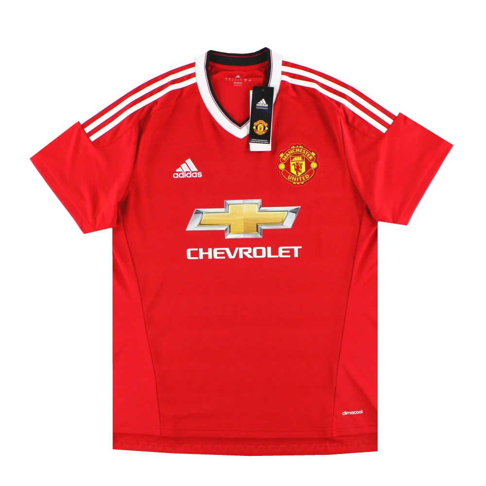 2015-16 Manchester United adidas Home Shirt *BNIB* XS