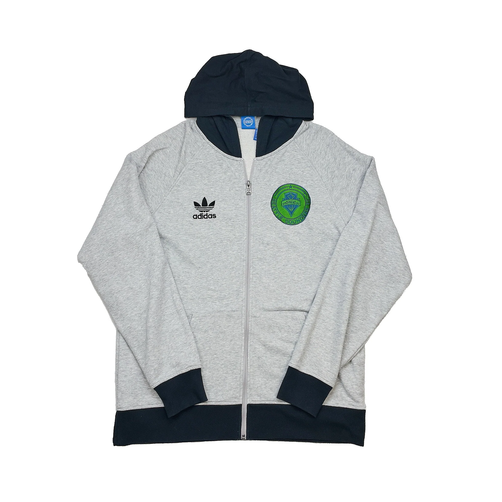 2015/16 Seattle Sounders Hooded Track Jacket (L) Adidas Originals - Image 3