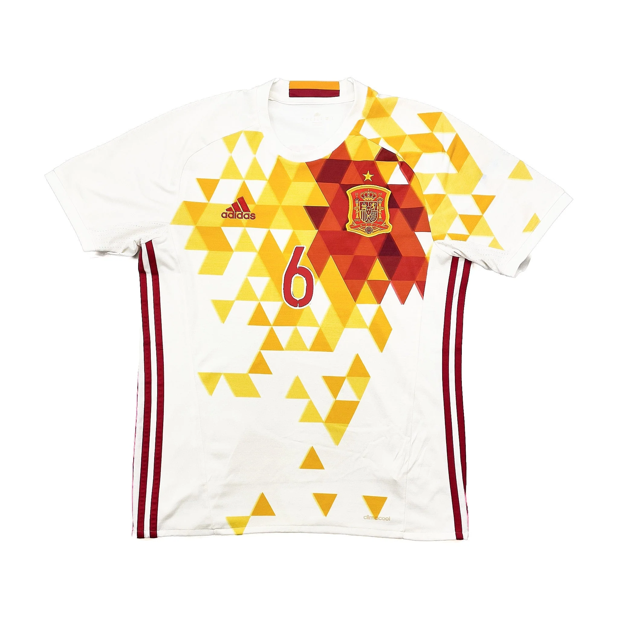 2015/16 Spain A.Iniesta #6 Away Shirt (M) Adidas - Image 2