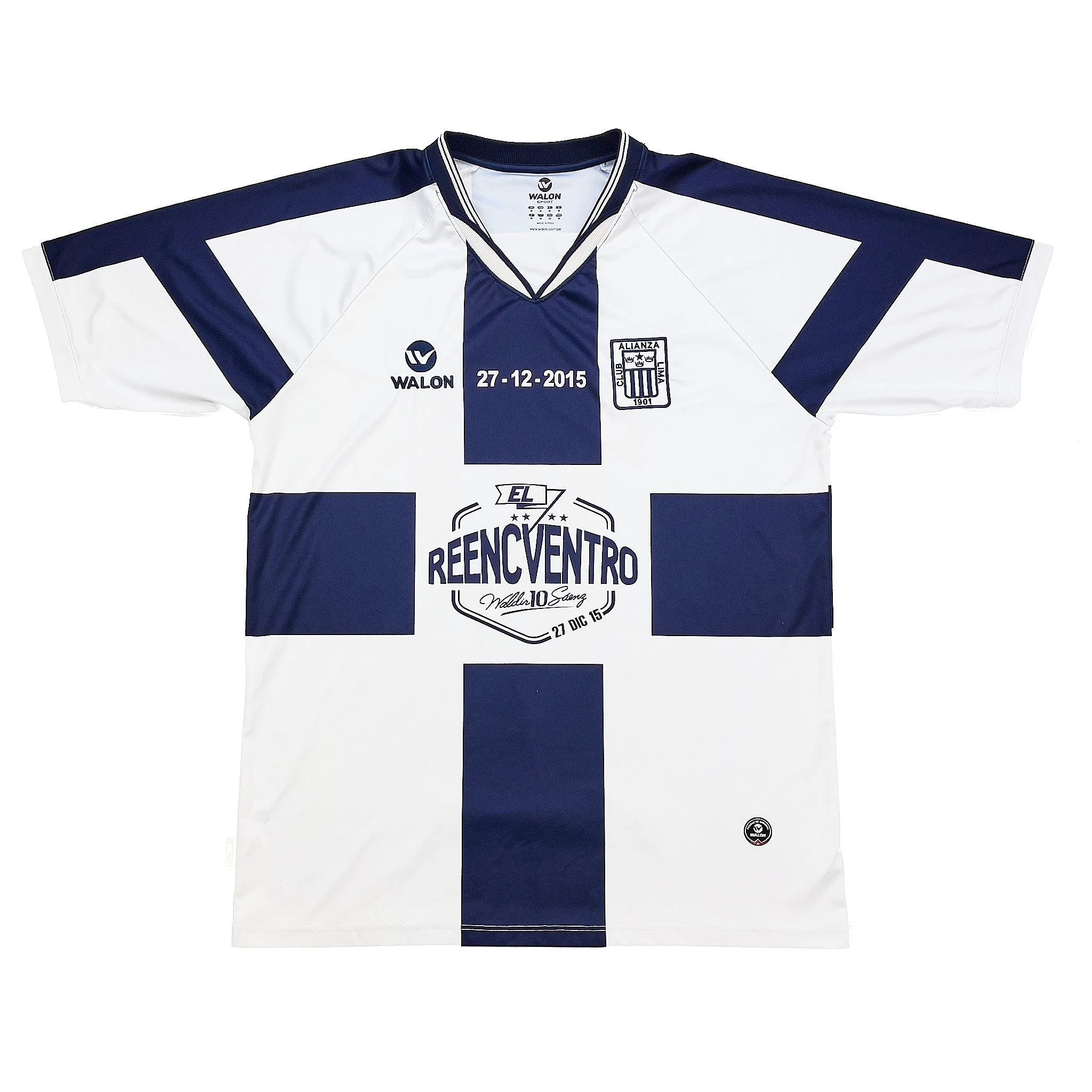 2015 Alianza Lima #10 Home Shirt (M) Walon - Image 3