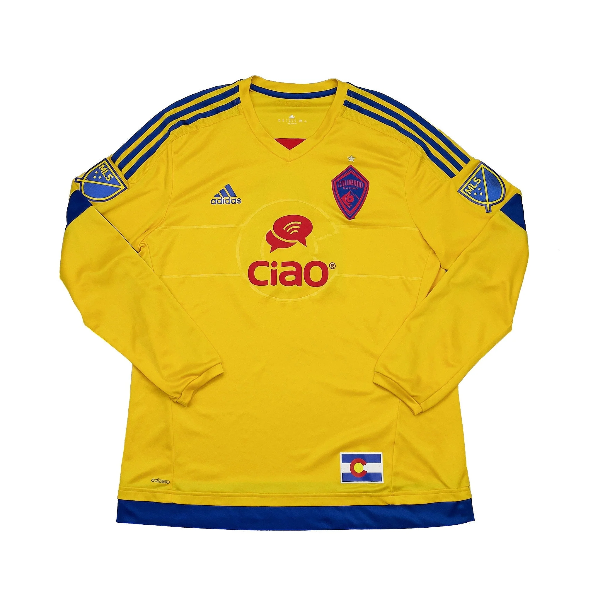 2016/17 Colorado Rapids #18 *Player Issue* L/S Away Shirt (XL) Adidas
