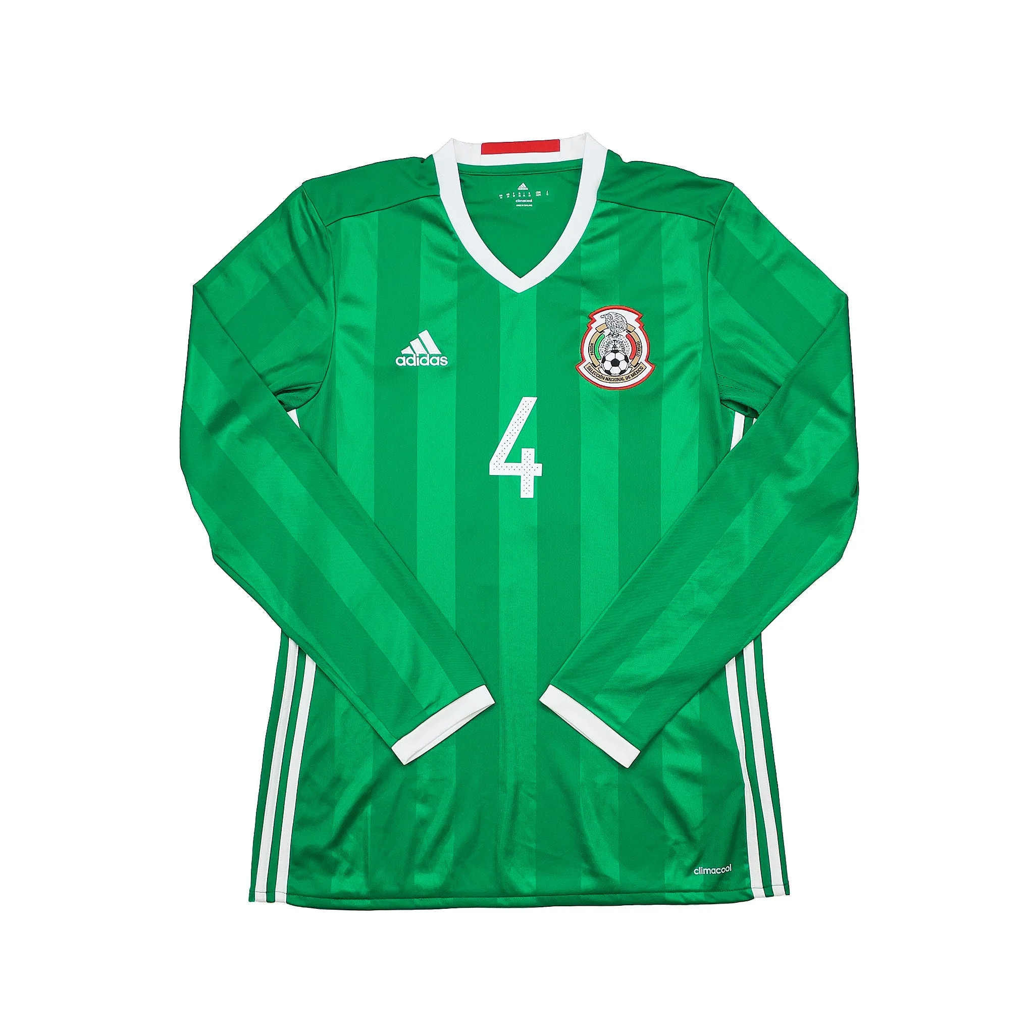 2016/17 Mexico R.Marquez #4 L/S Home Shirt (M) Adidas - Image 4