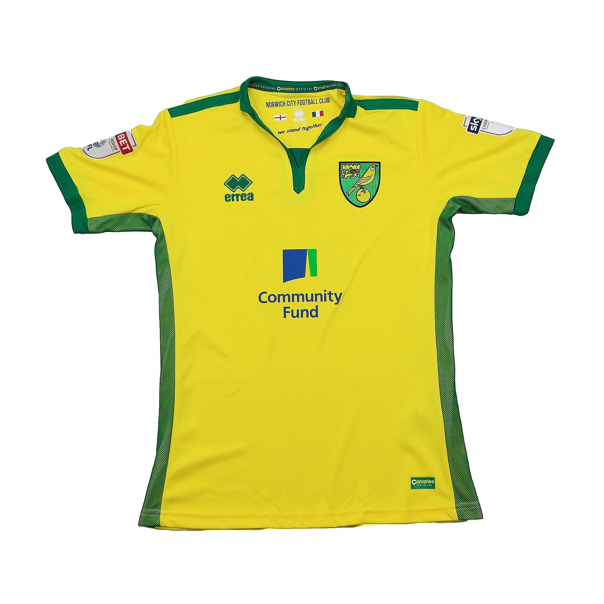 2016/17 Norwich City Howson #8 *Match Issue* Home Shirt (M) Errea - Image 2