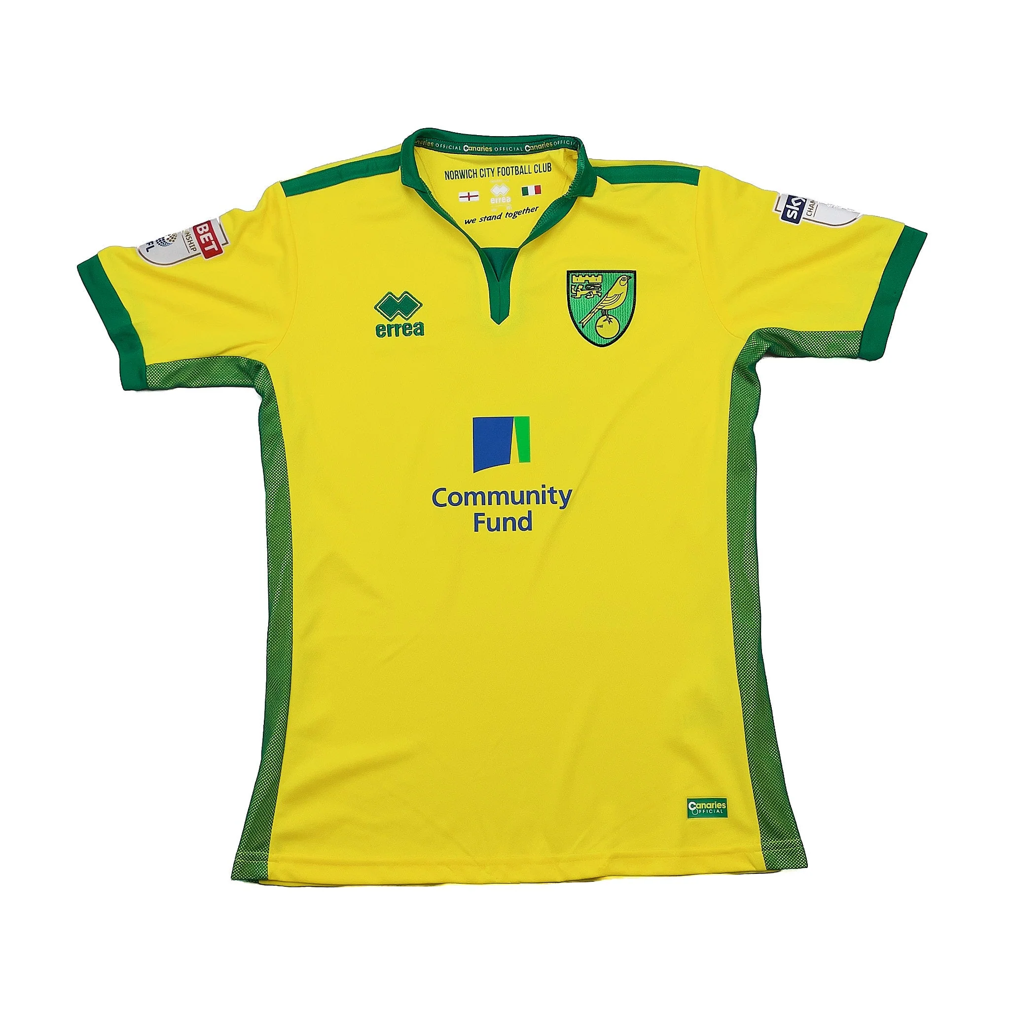 2016/17 Norwich City Howson #8 *Match Issue* Home Shirt (M) Errea - Image 4