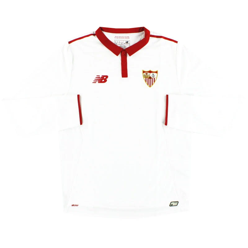 2016-17 Sevilla New Balance Home Shirt L/S *As New*