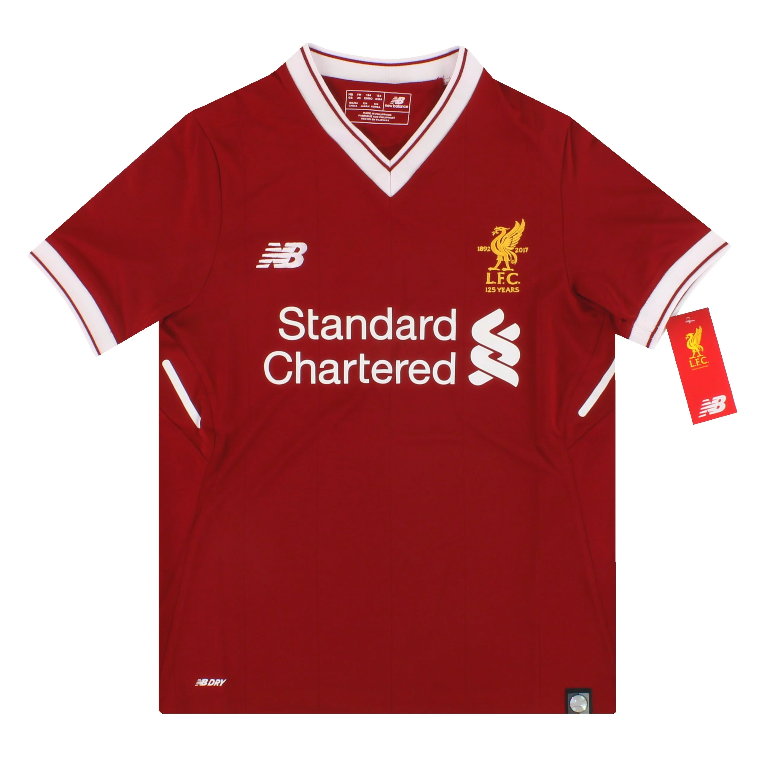 2017-18 Liverpool New Balance '125 Years' Home Shirt *w/tags* M.Boys