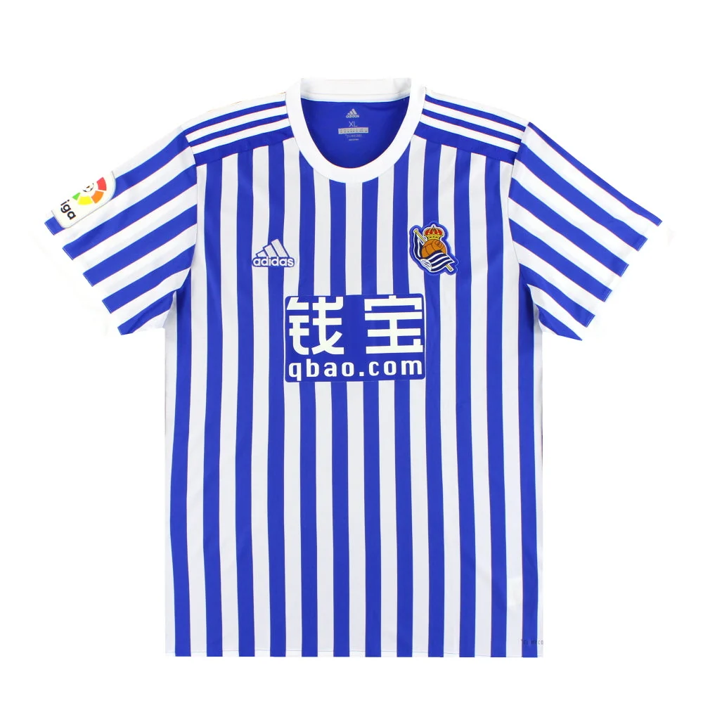 2017-18 Real Sociedad adidas Home Shirt *Mint* XL
