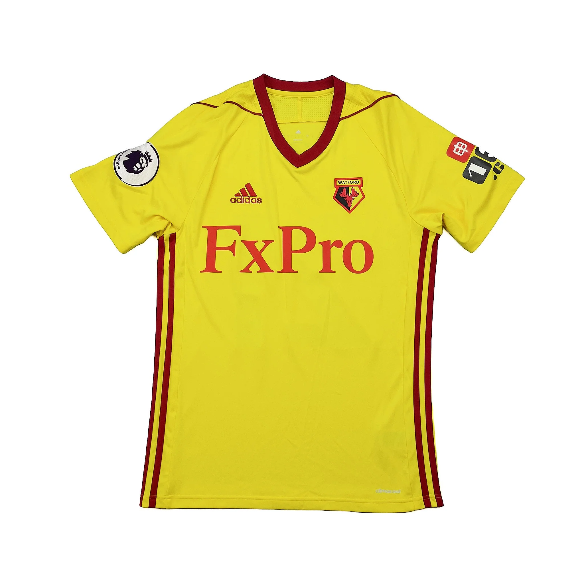 2017/18 Watford Kiko F #21 *Match Issue* Home Shirt (S) Adidas - Image 4
