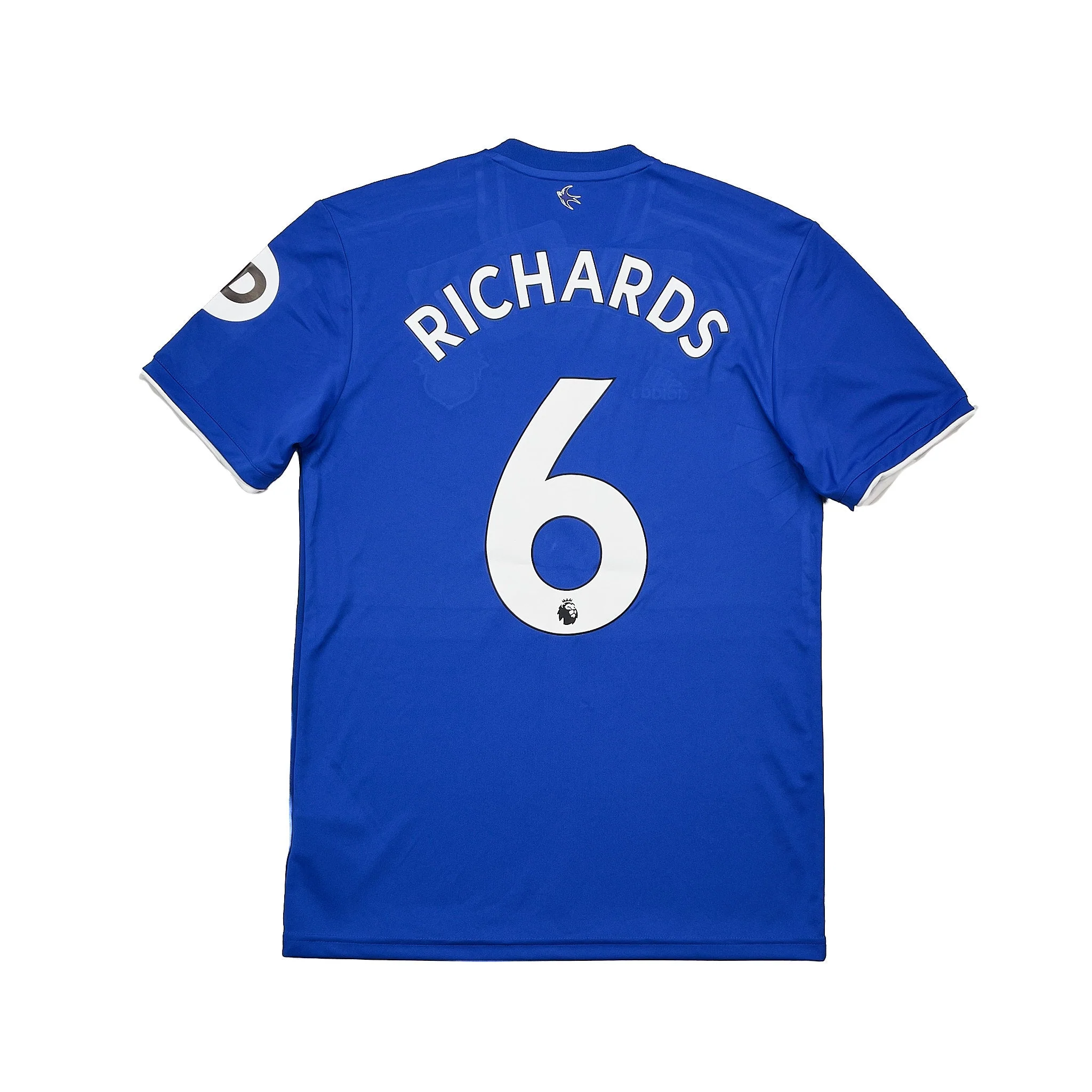2018/19 Cardiff City Richards #6 *Match Issue* Home Shirt (S) Adidas - Image 3