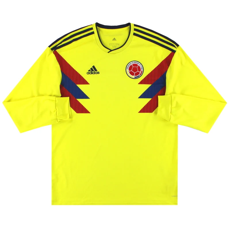2018-19 Colombia adidas Home Shirt L/S *Mint* S