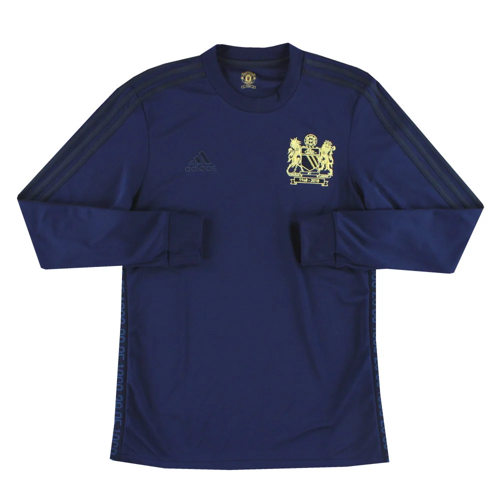 2018-19 Manchester United adidas '50 Year' Anniversary Shirt L/S *Mint* S