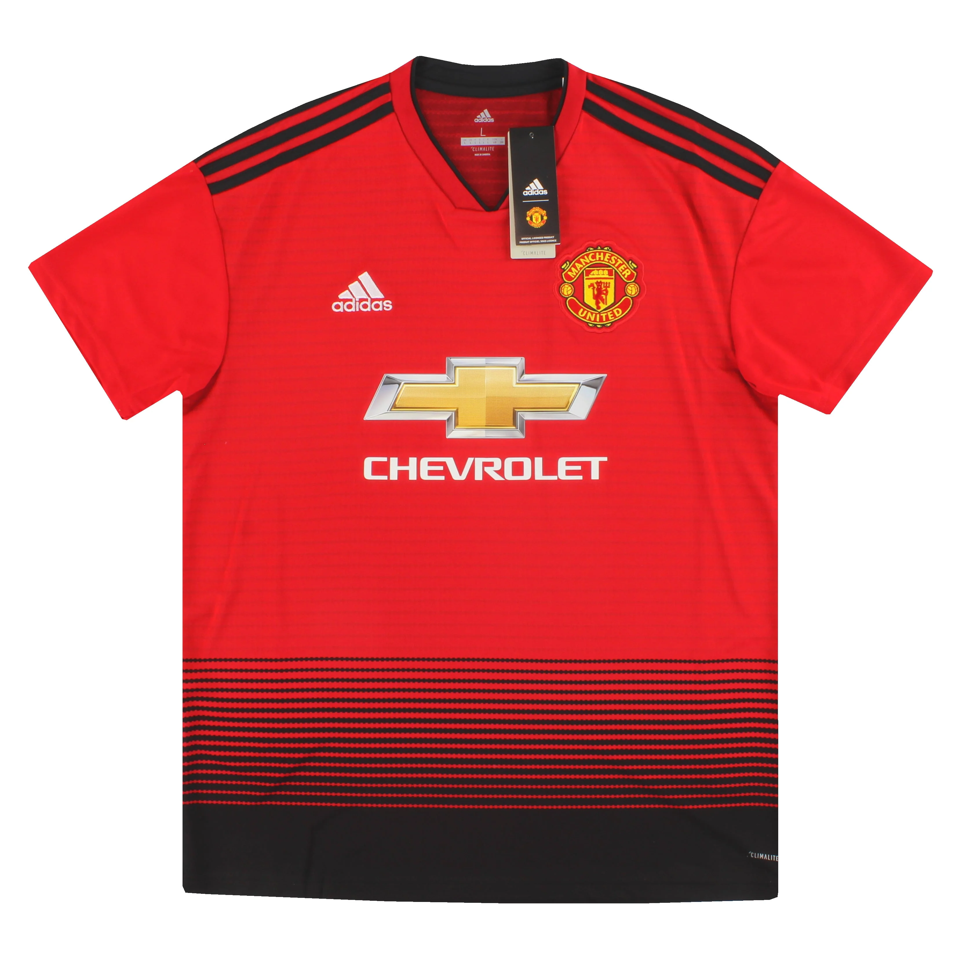 2018-19 Manchester United adidas Home Shirt L