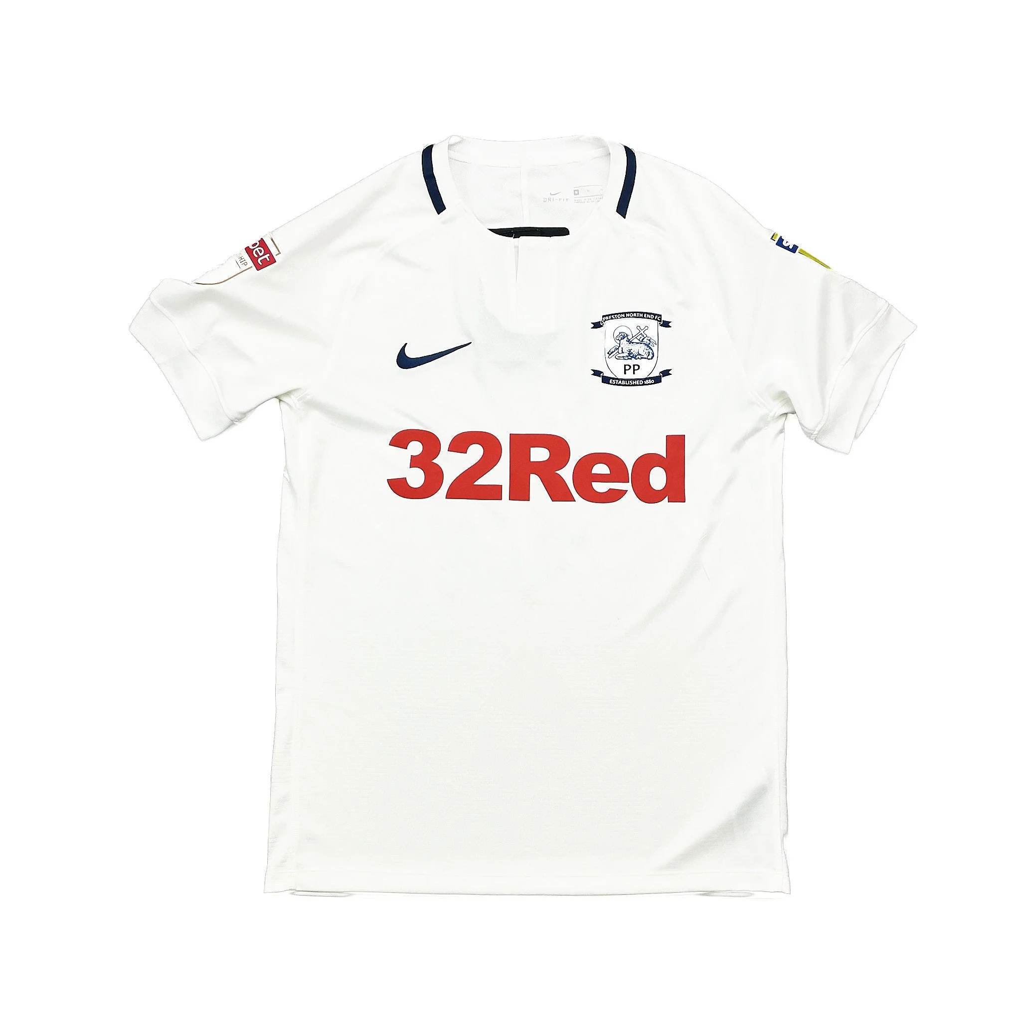 2018/19 Preston North End Davies #6 *Match Issue* Home Shirt (M) Nike - Image 2