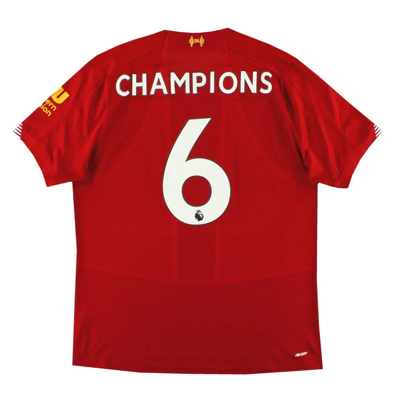 2019-20 Liverpool New Balance Home Shirt Champions #6 L