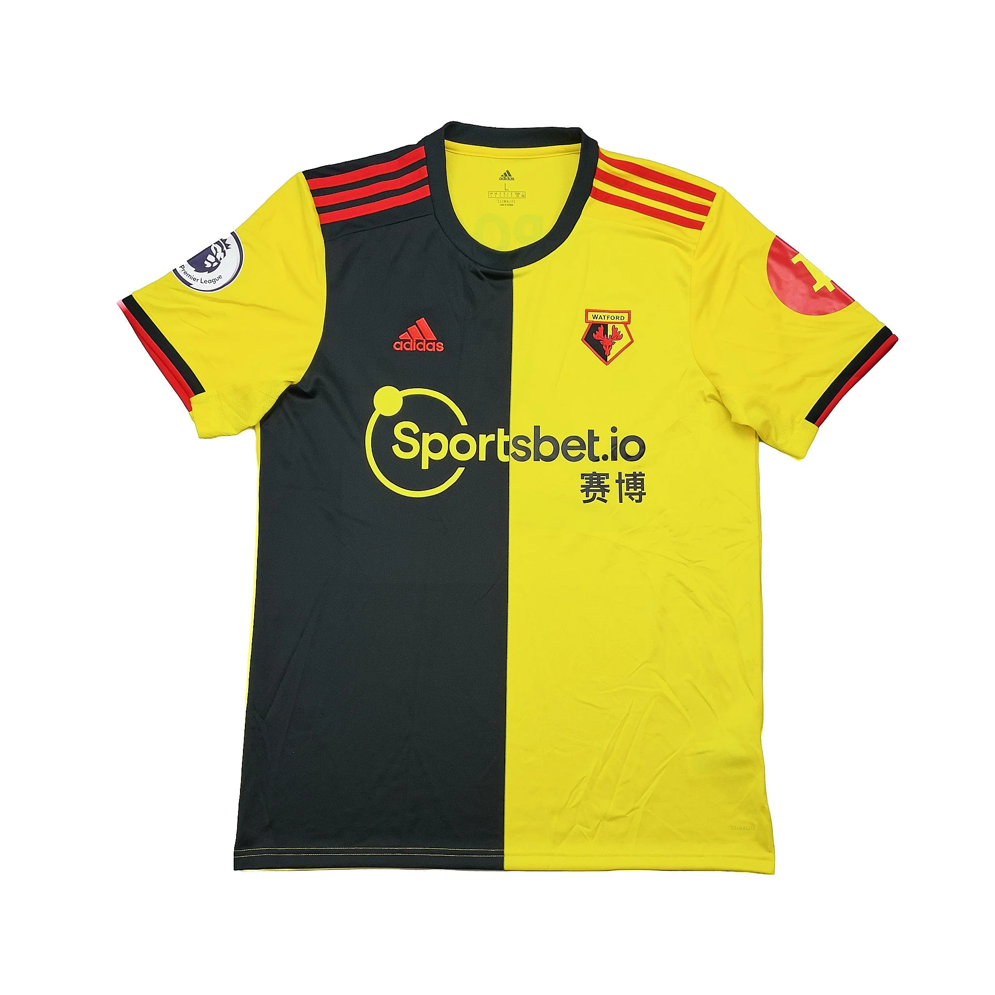 2019/20 Watford Capoue #29 *Match Issue* Home Shirt (L) Adidas - Image 4