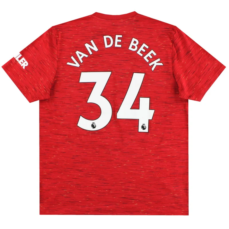 2020-21 Manchester United adidas Home Shirt Van De Beek #34 XL