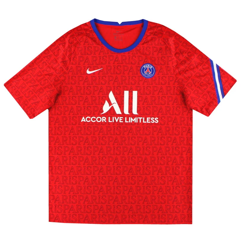 2020-21 Paris Saint-Germain Nike Breathe Pre-Match Shirt *Mint* XL