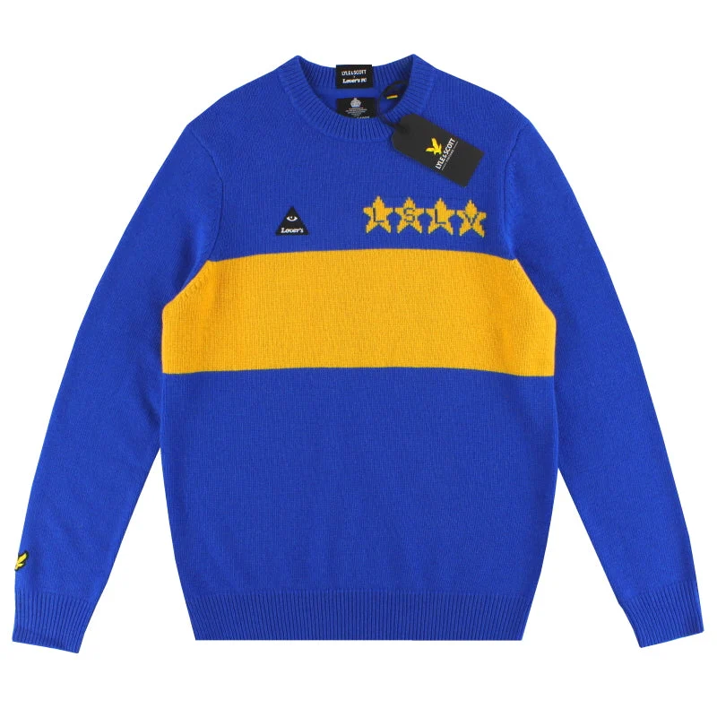 2020 Lyle and Scott x Lovers FC Boca Juniors Chest Stripe Sweater *BNIB* S