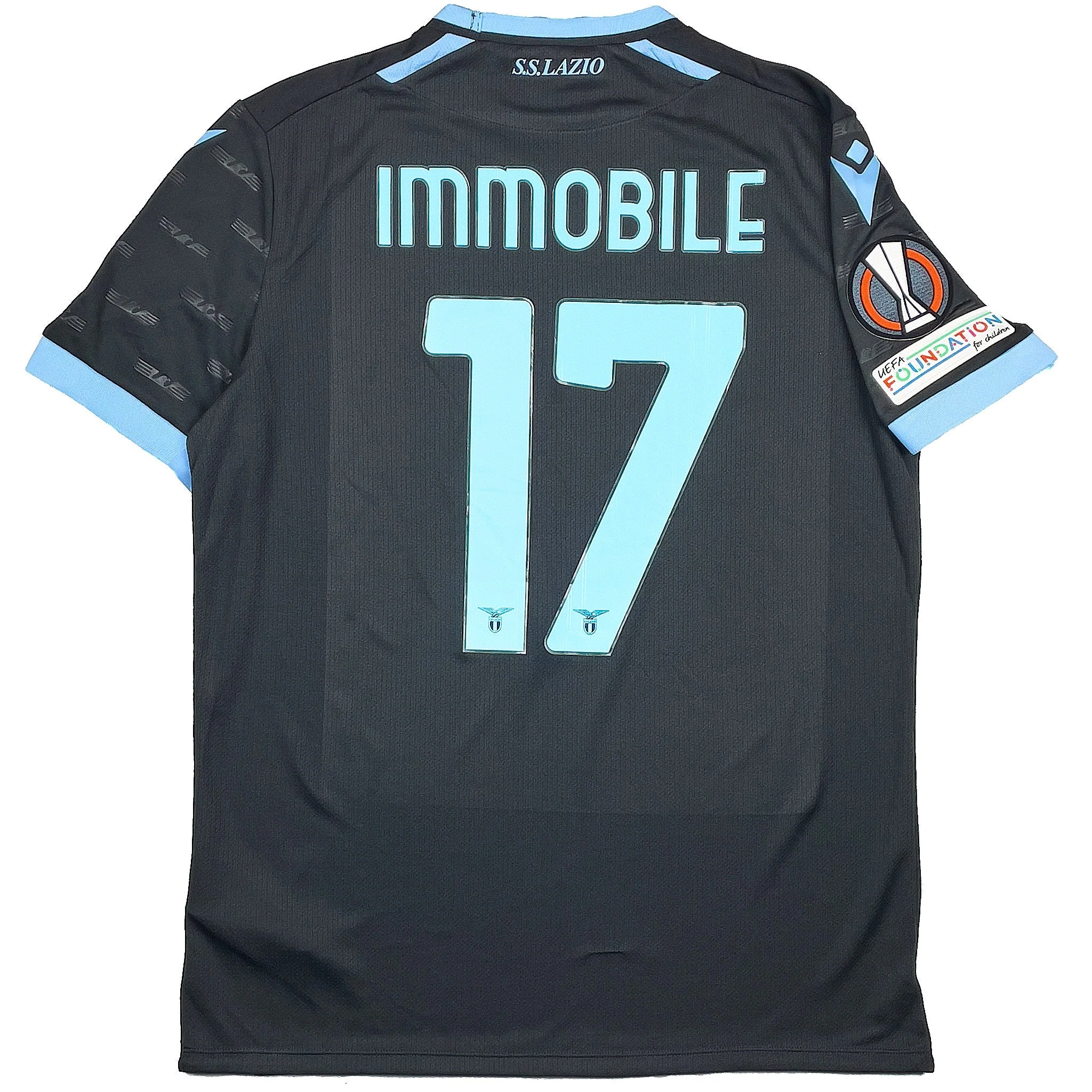 2021/22 Lazio Immobile #17 E/L *Match Issue* Third Shirt (L) Macron - Image 3