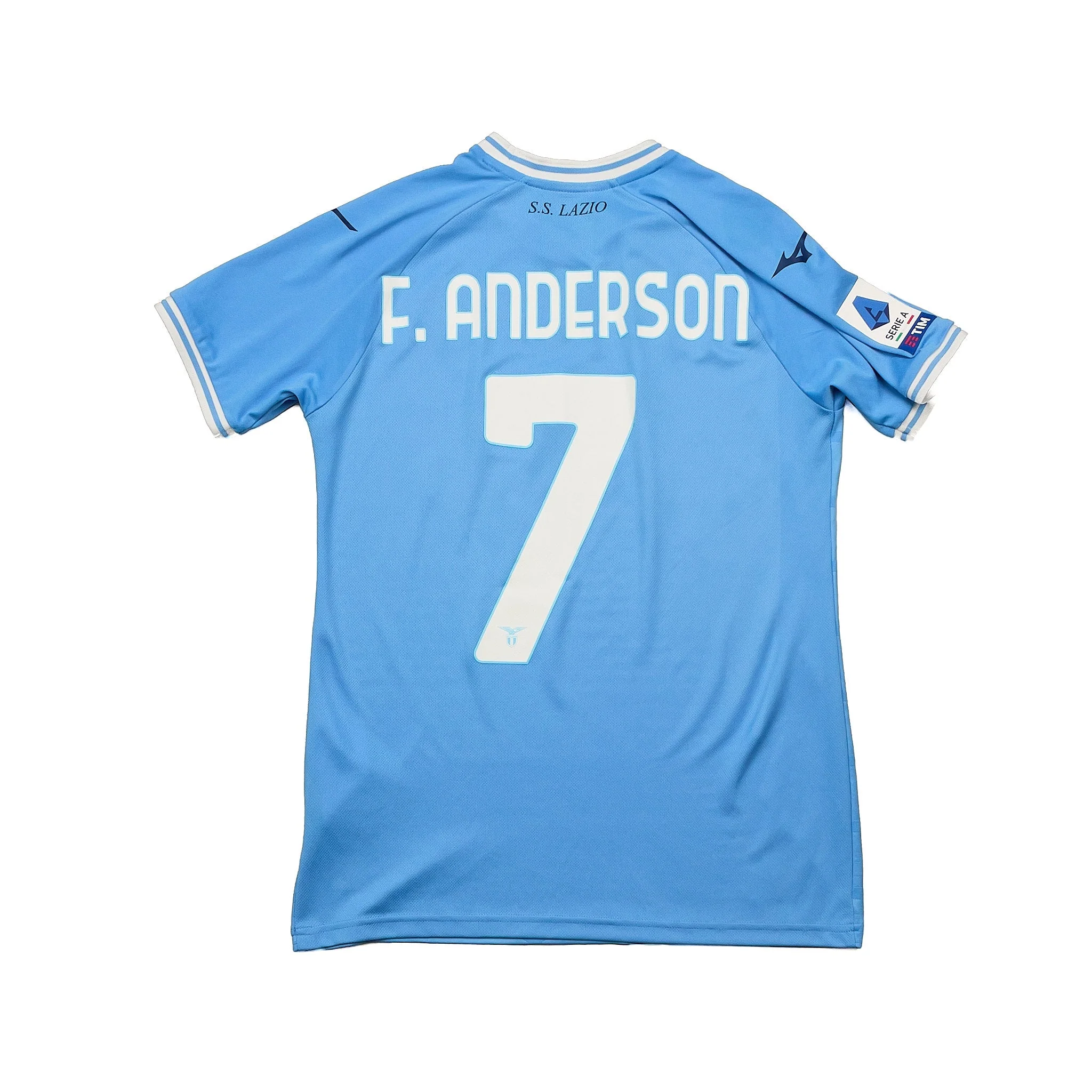 2022/23 Lazio F.Anderson #7 *Match Issue* Home Shirt (S) Mizuno - Image 3