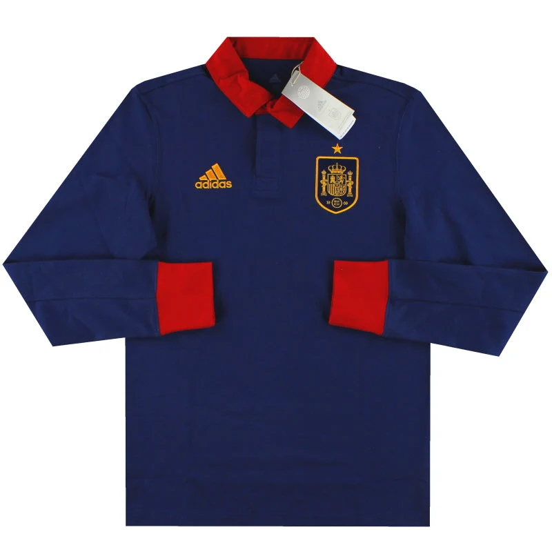 2022-23 Spain adidas Lifestyler L/S Polo T-Shirt *w/tags*