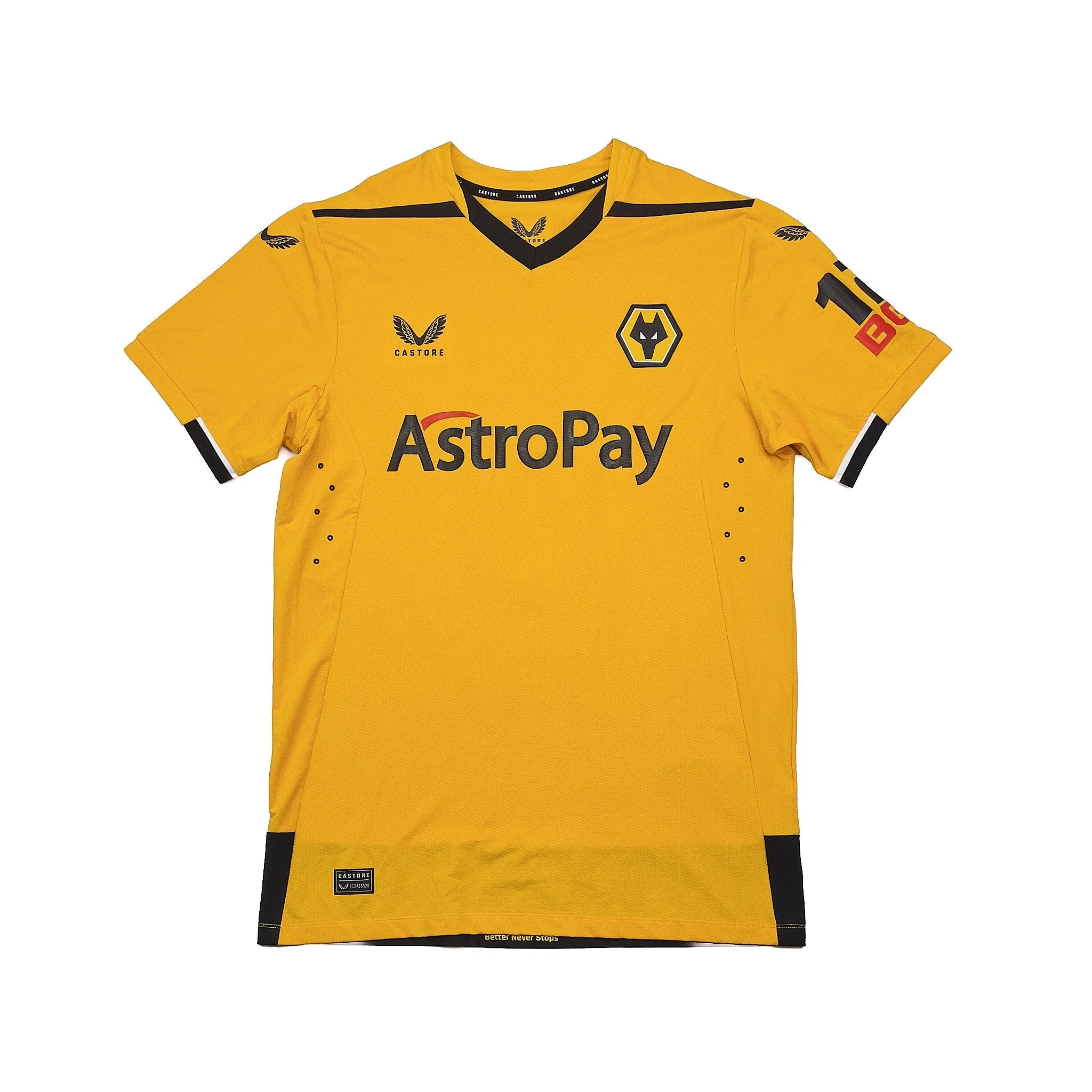 2022/23 Wolves Neves #8 Home Shirt (M) Castore - Image 2