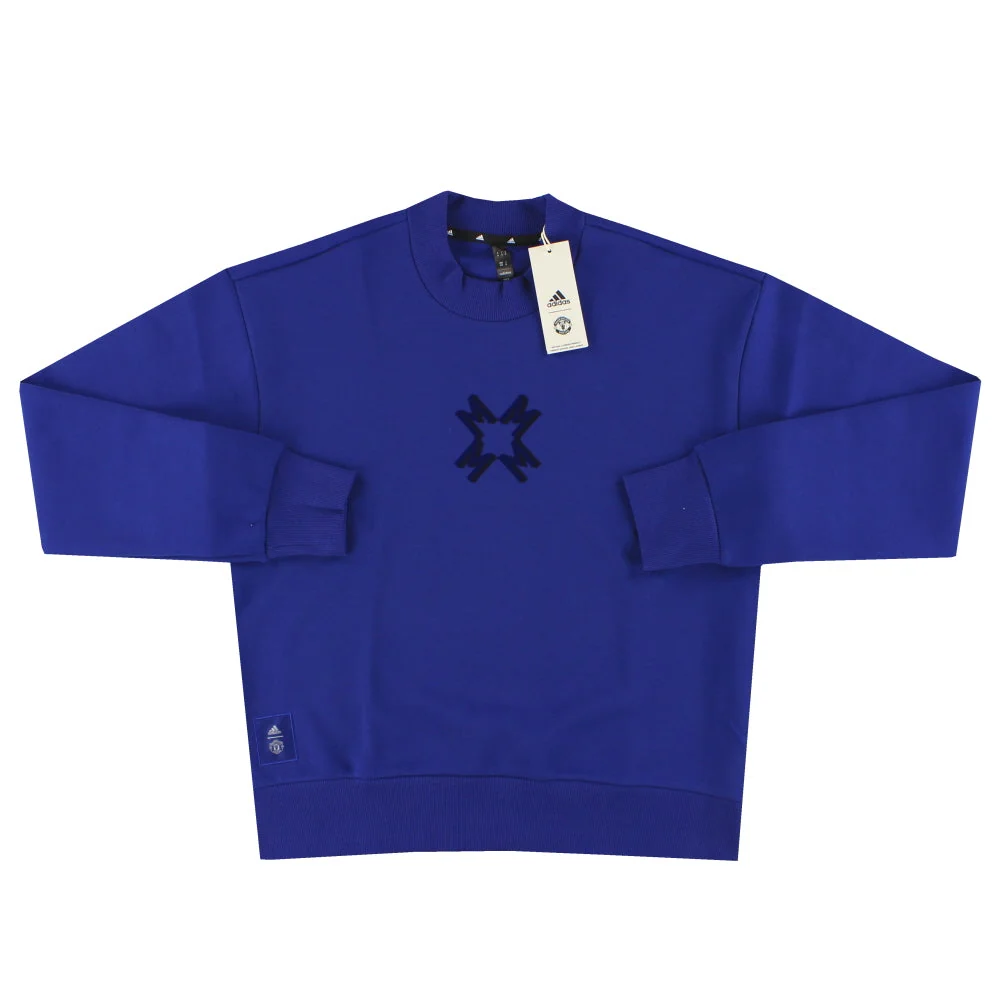 2024-25 Manchester United adidas Seasonal Doubleknit Crew Sweatshirt *w/tags* L