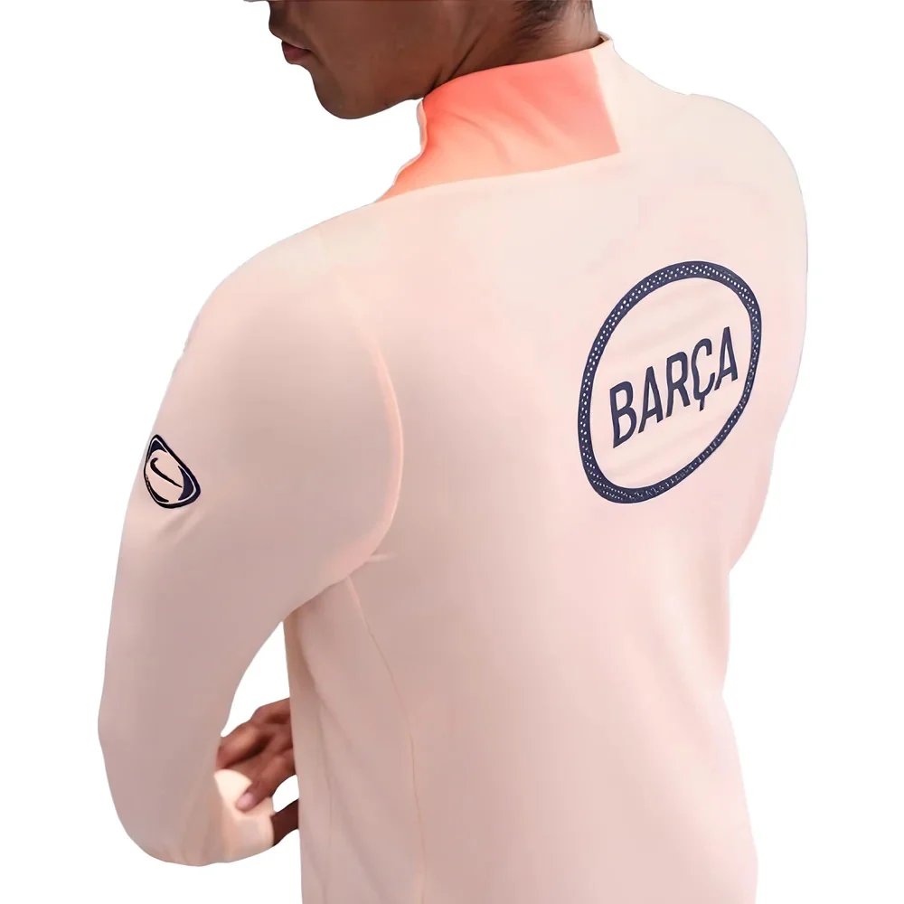 2025-2026 Barcelona Strike Dri-FIT Drill Top (Orange) - Image 2