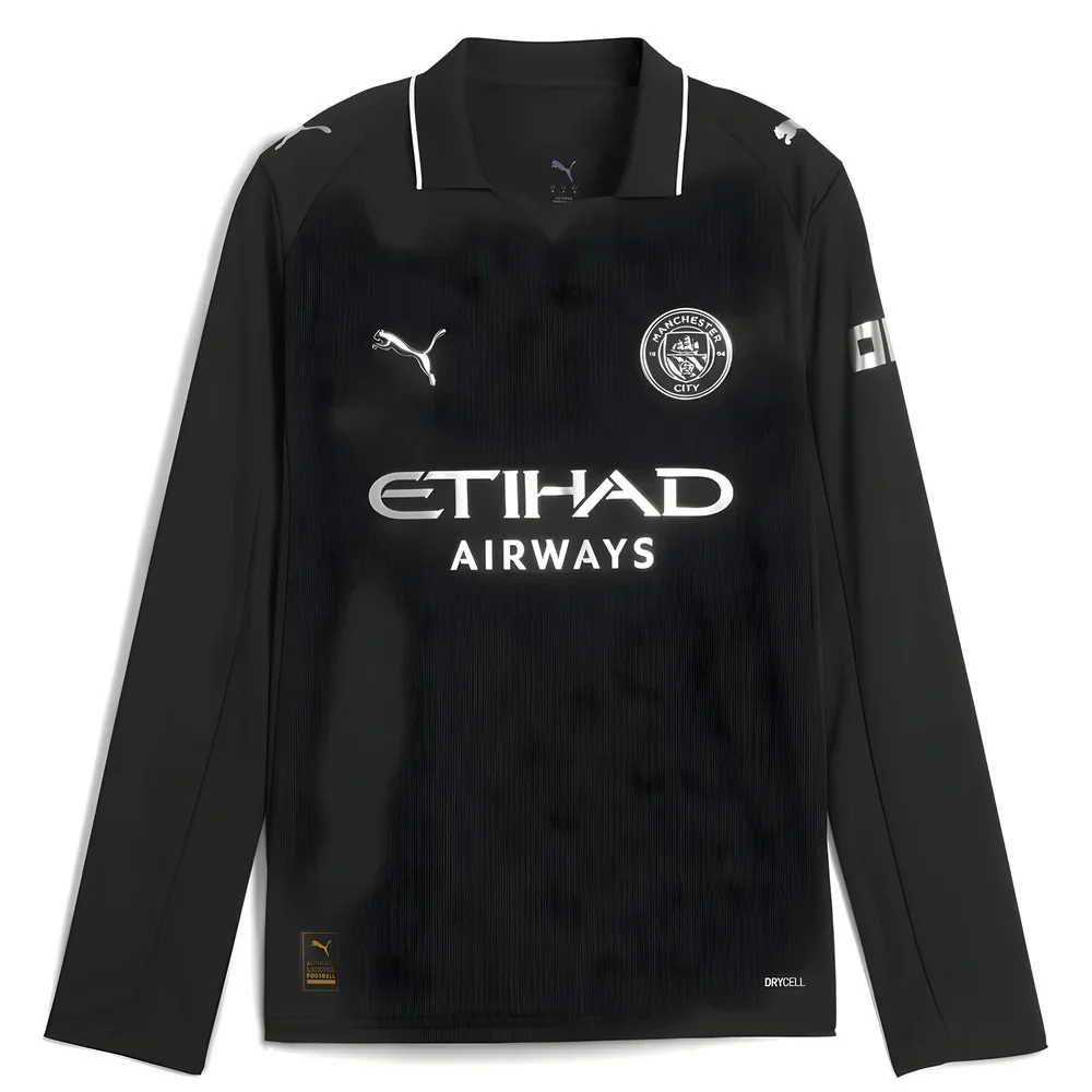 2025-2026 Man City Long Sleeve Away Shirt (Kids)