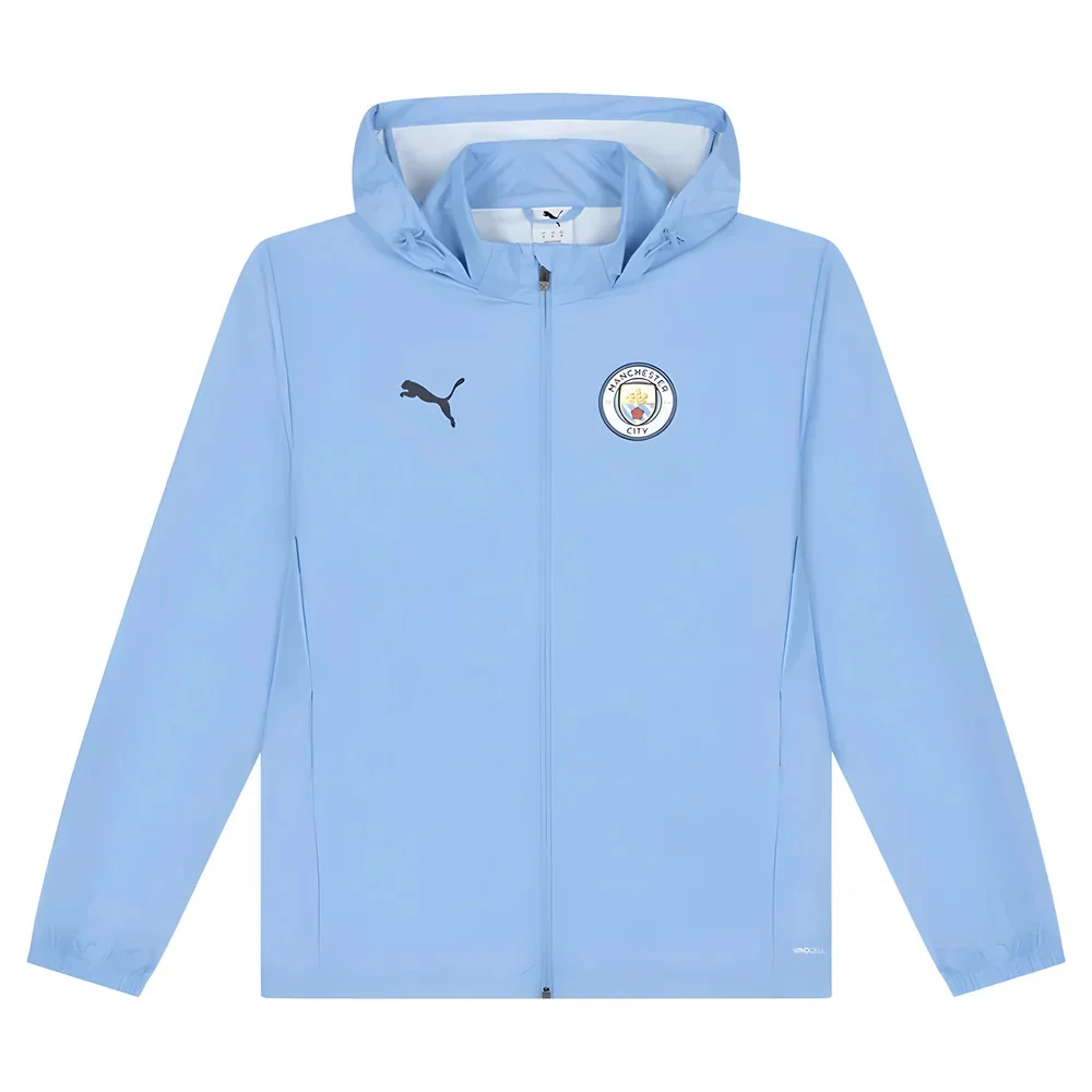 2025-2026 Man City Training All-Weather Jacket (Light Blue) - Image 3