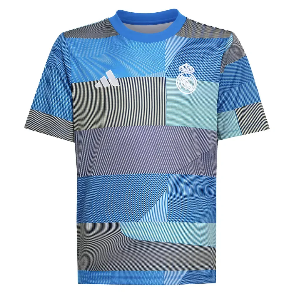2025-2026 Real Madrid Pre-Match Shirt (Blue) - Kids - Image 3
