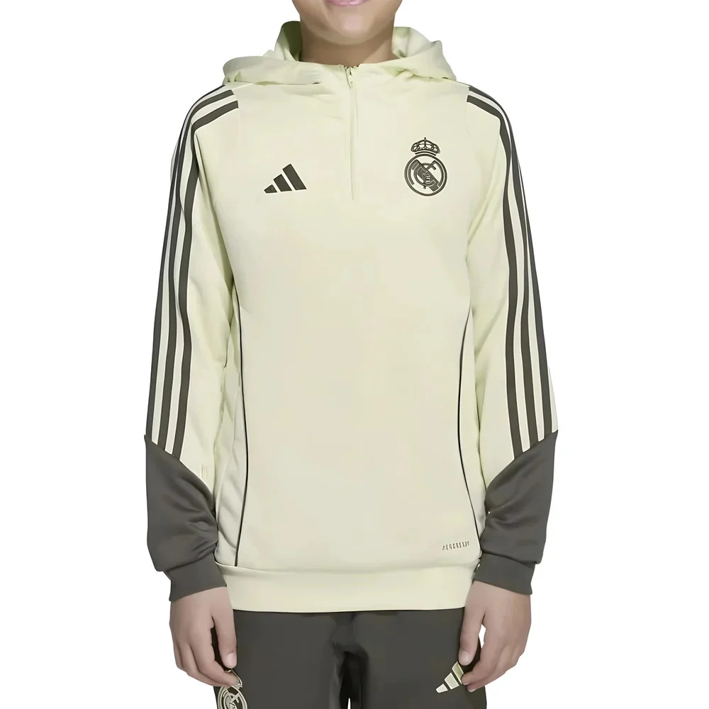 2025-2026 Real Madrid Training Hoody (Almost Lime) - Kids - Image 3