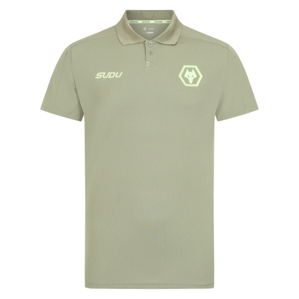 2025-2026 Wolves Players Travel Polo Shirt (Khaki)