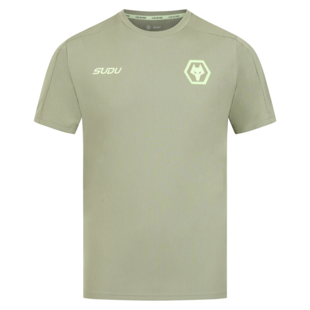 2025-2026 Wolves Players Travel T-Shirt (Khaki) - Image 4