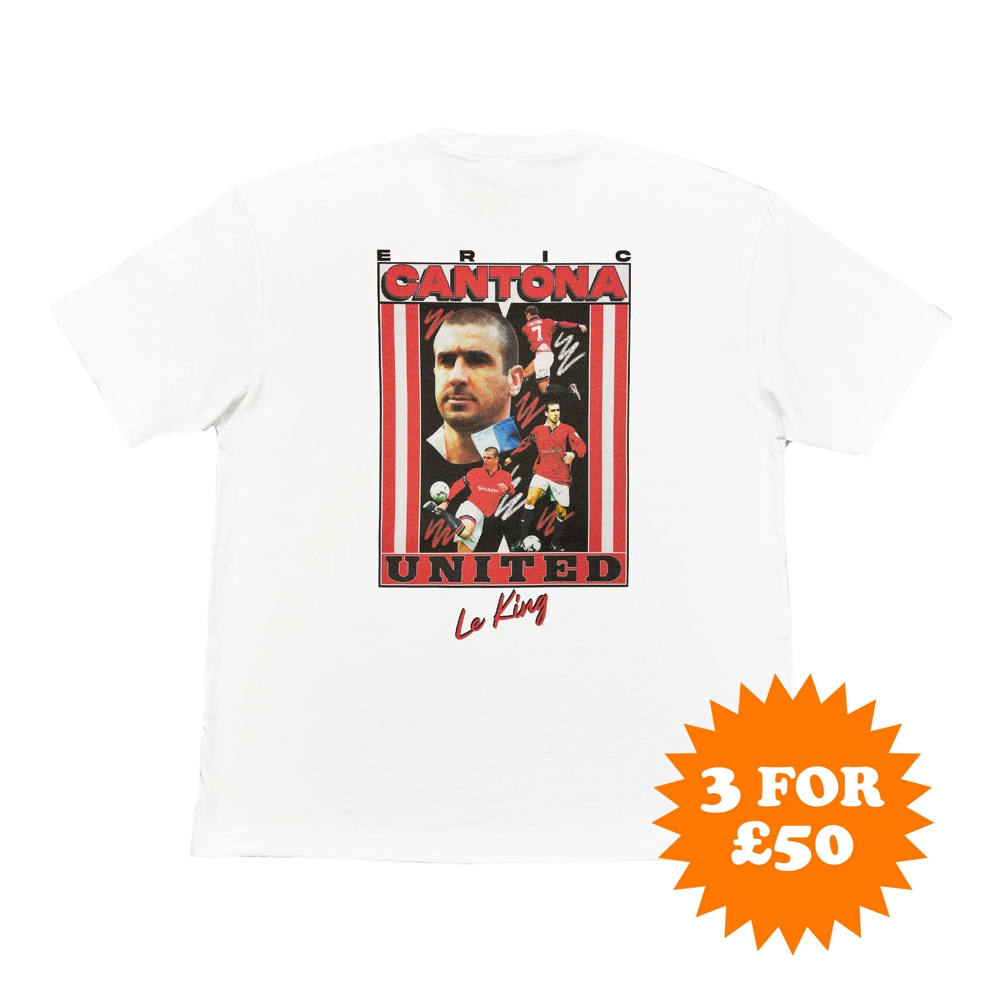 Cantona 'Le King' Manchester United Bootleg Tee - Image 2