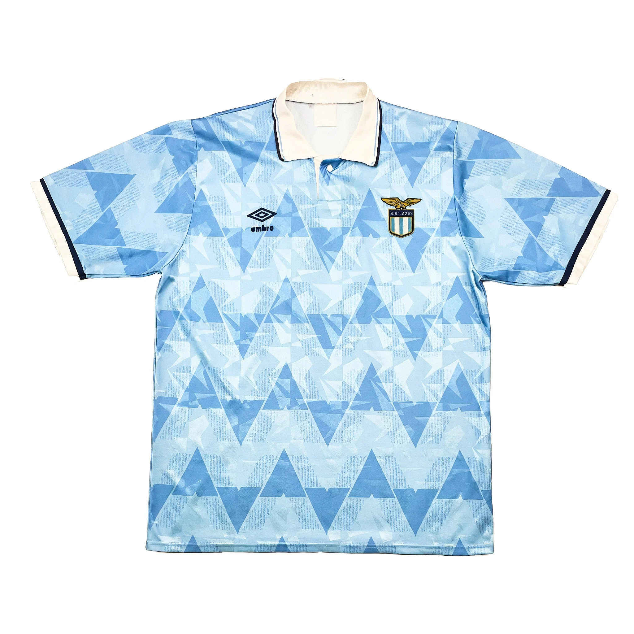 1989/91 Lazio #3 Home Shirt (L) Umbro - Image 3