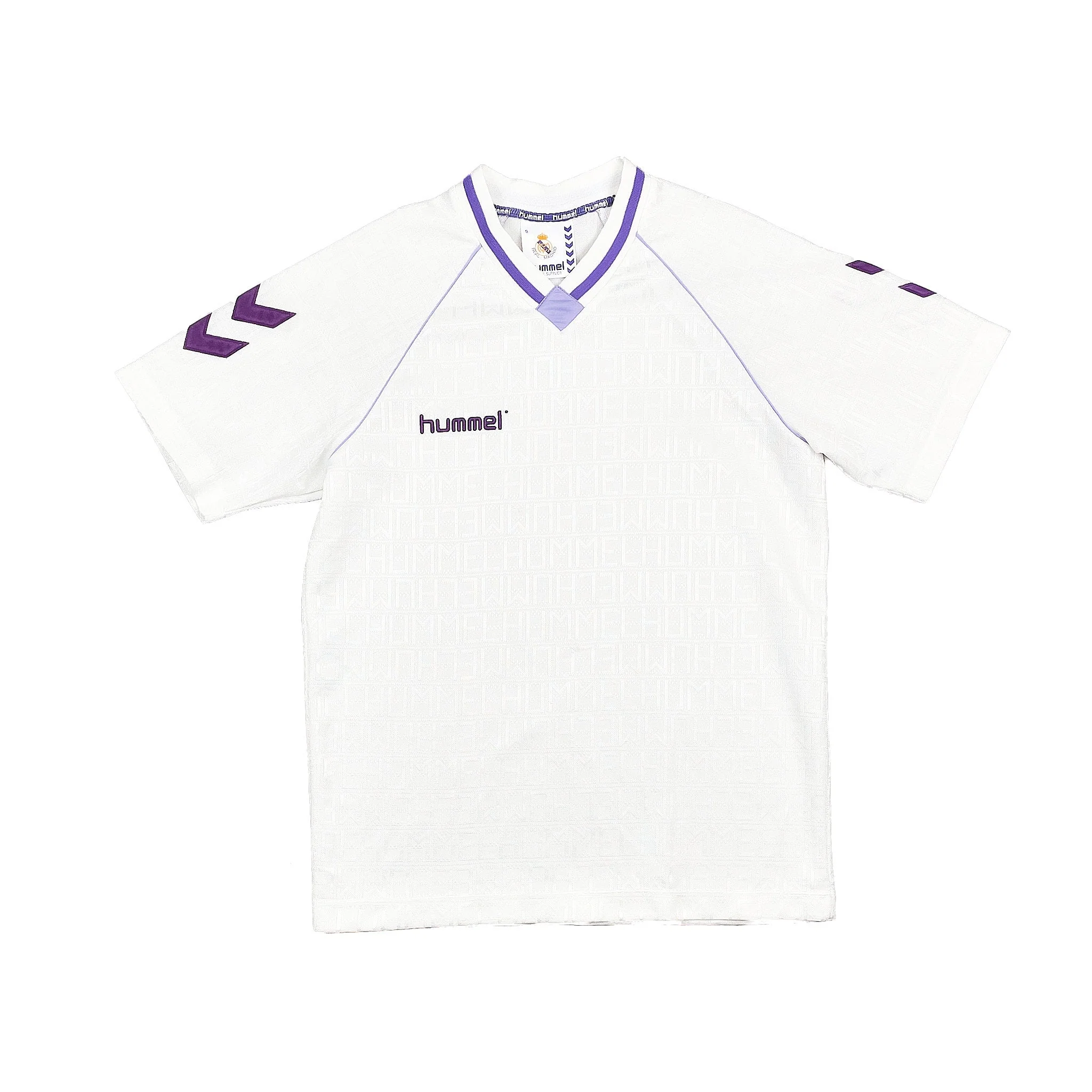 1990/91 Real Madrid Template Home Shirt (S) Hummel - Image 3