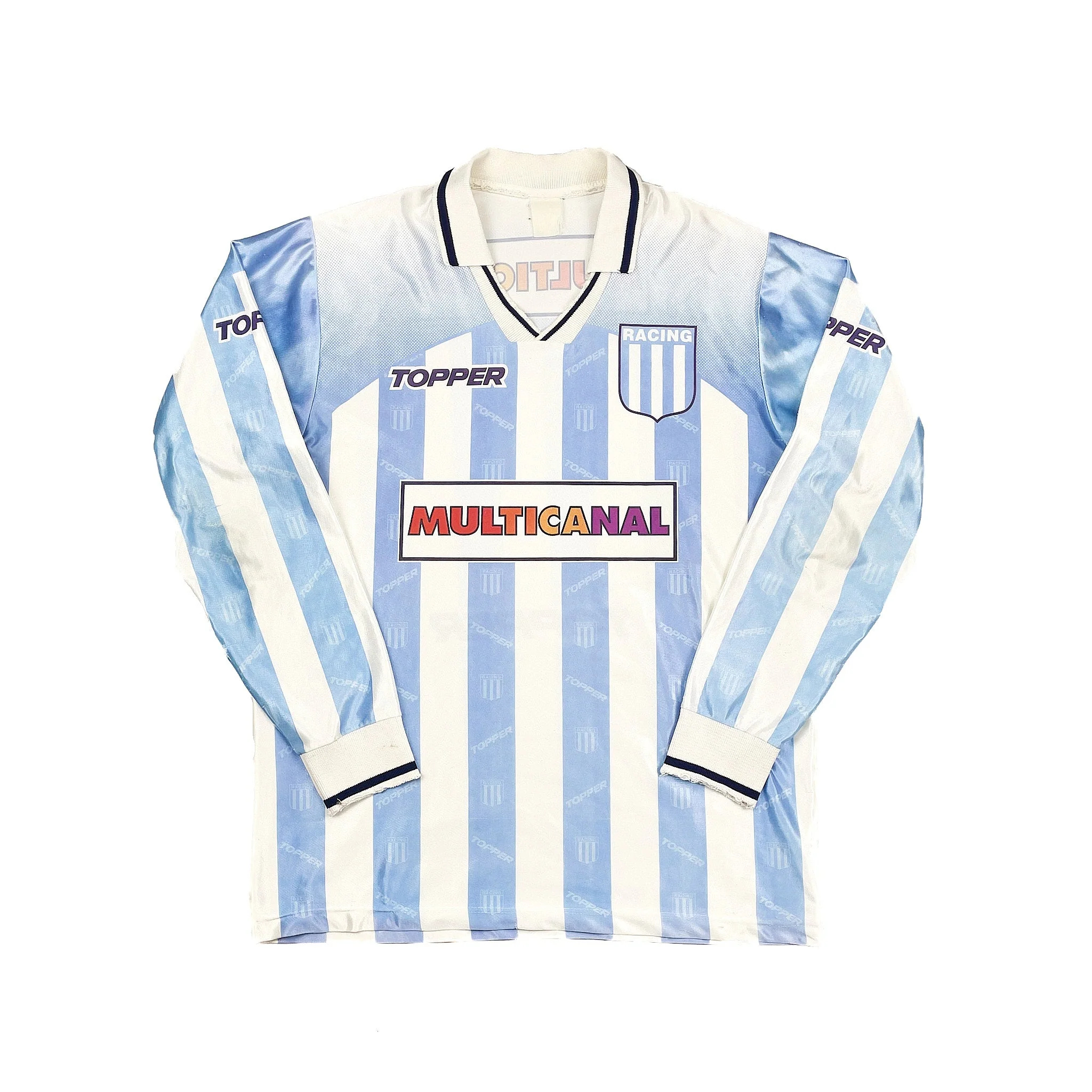 1995/96 Racing Club L/S Home Shirt (L) Topper - Image 6